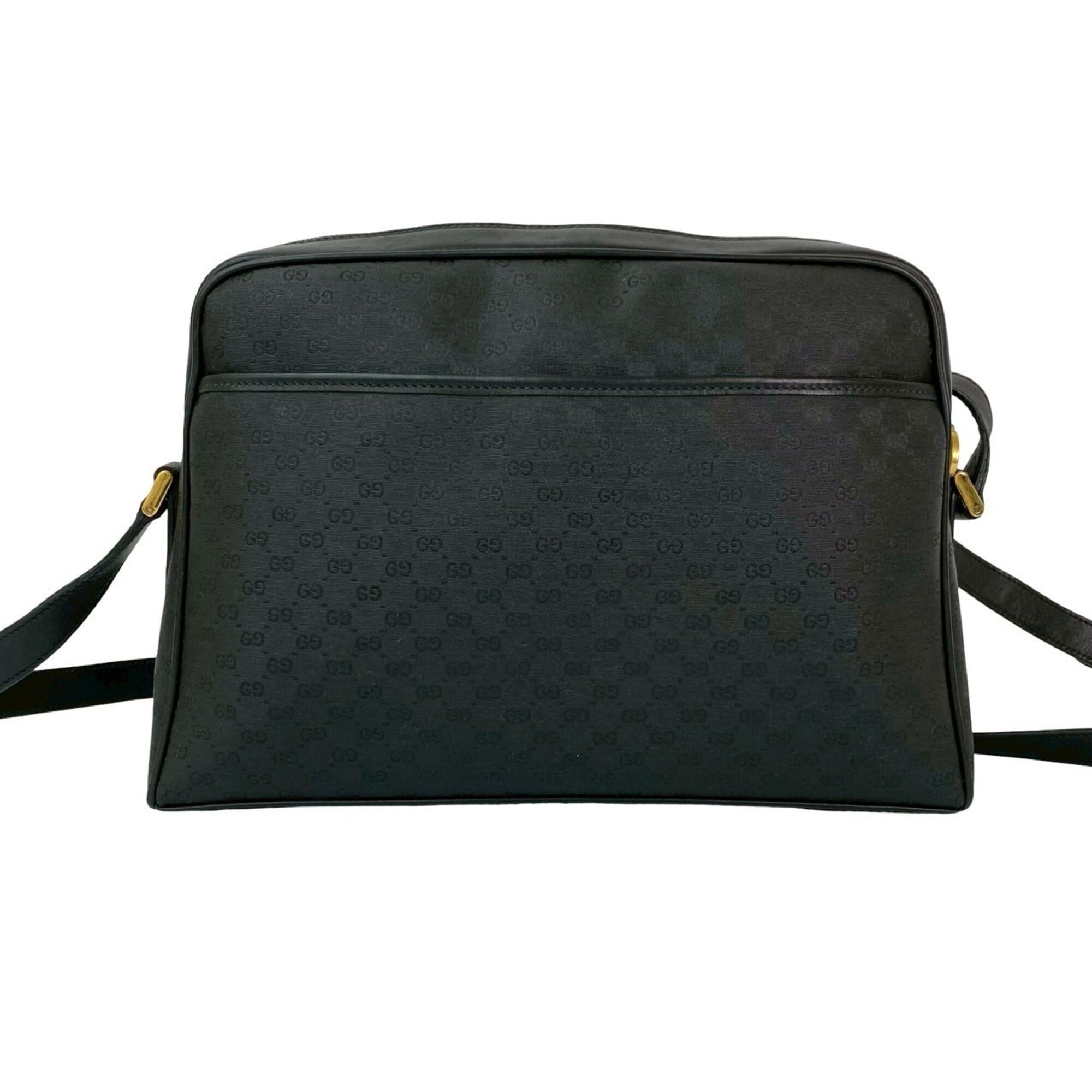 Gucci Black Leather Pvc Pochette Shoulder Bag (Pre-Owned)