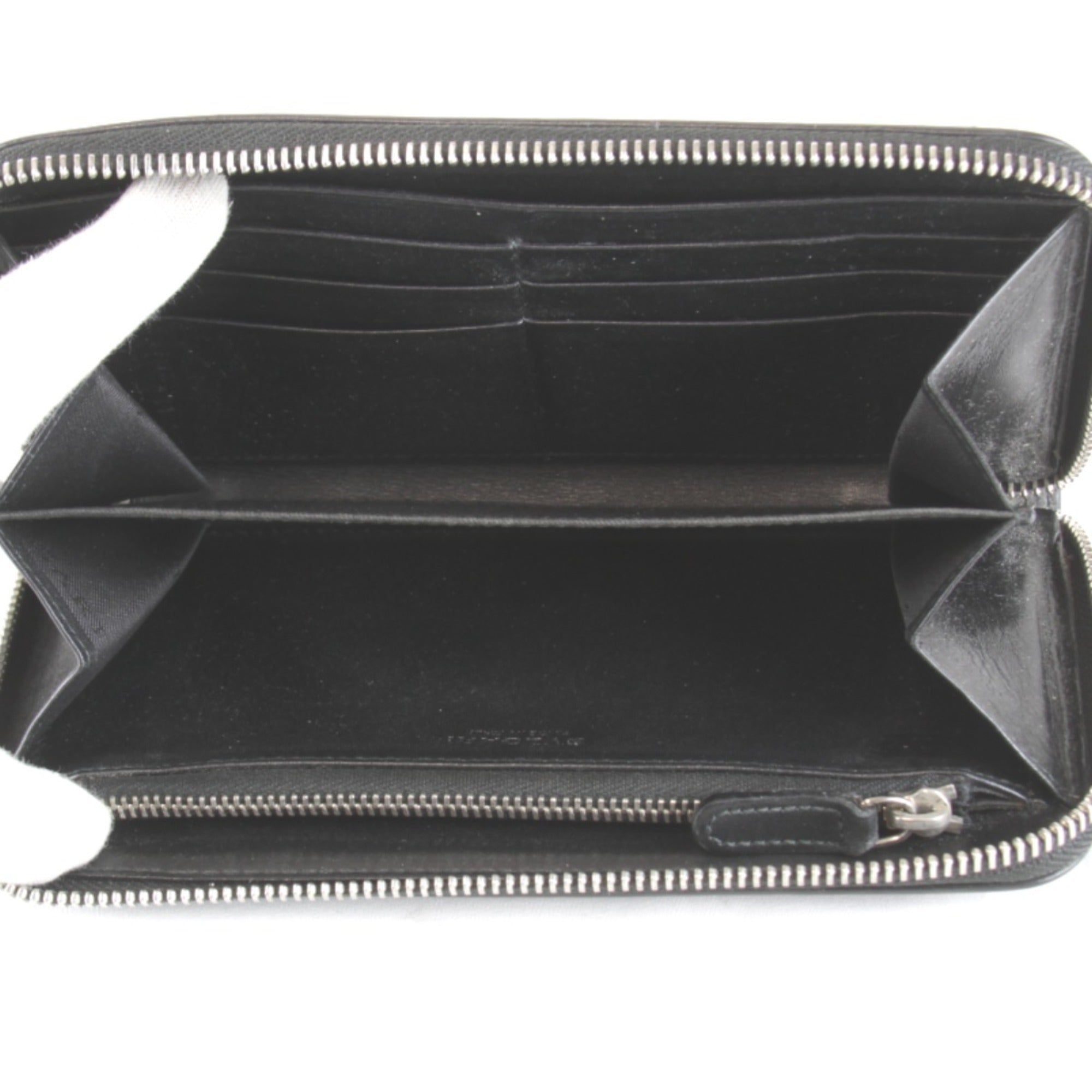Bvlgari Black Leather Long Wallet (Bi-Fold) (Pre-Owned)