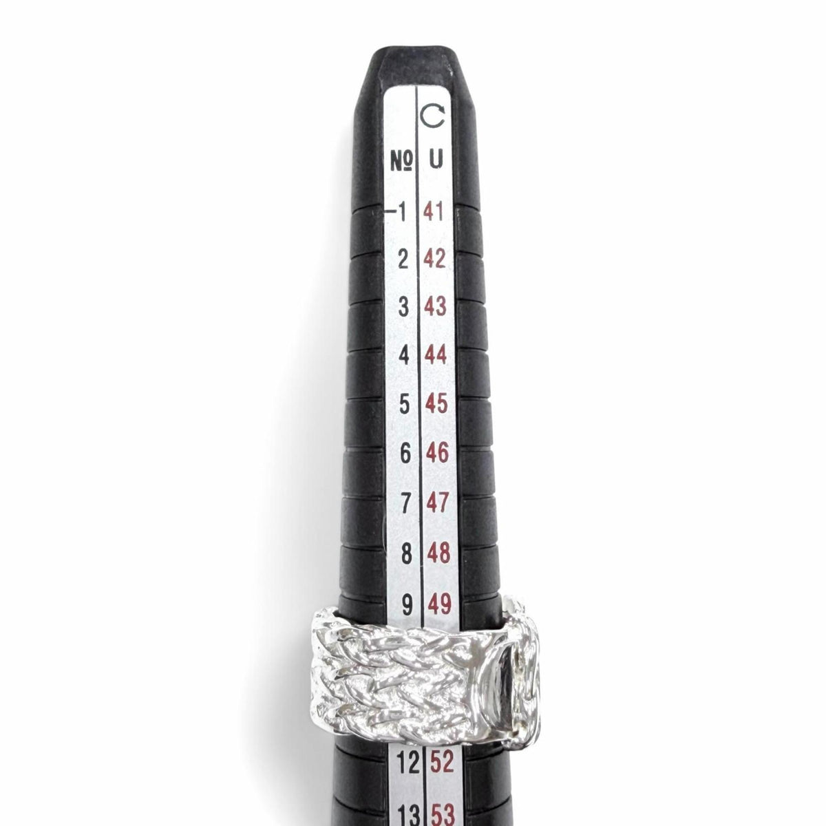 Hermes Silver Silver 925 Band Ring (Pre-Owned)