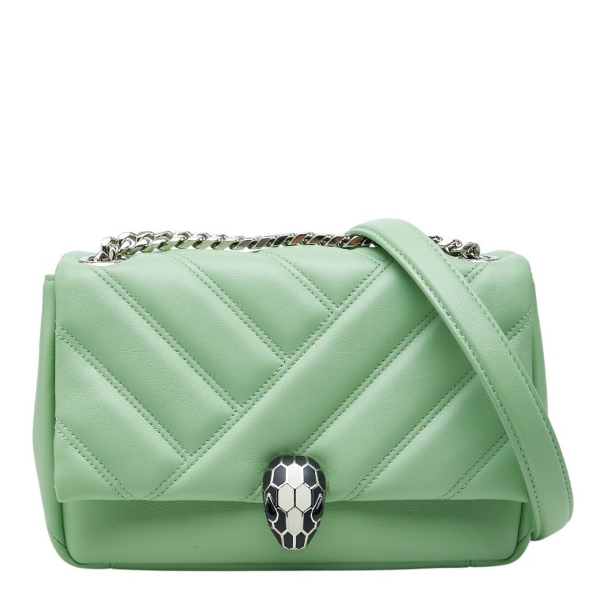 Bvlgari Green Leather Shoulder Bag (Pre-Owned)