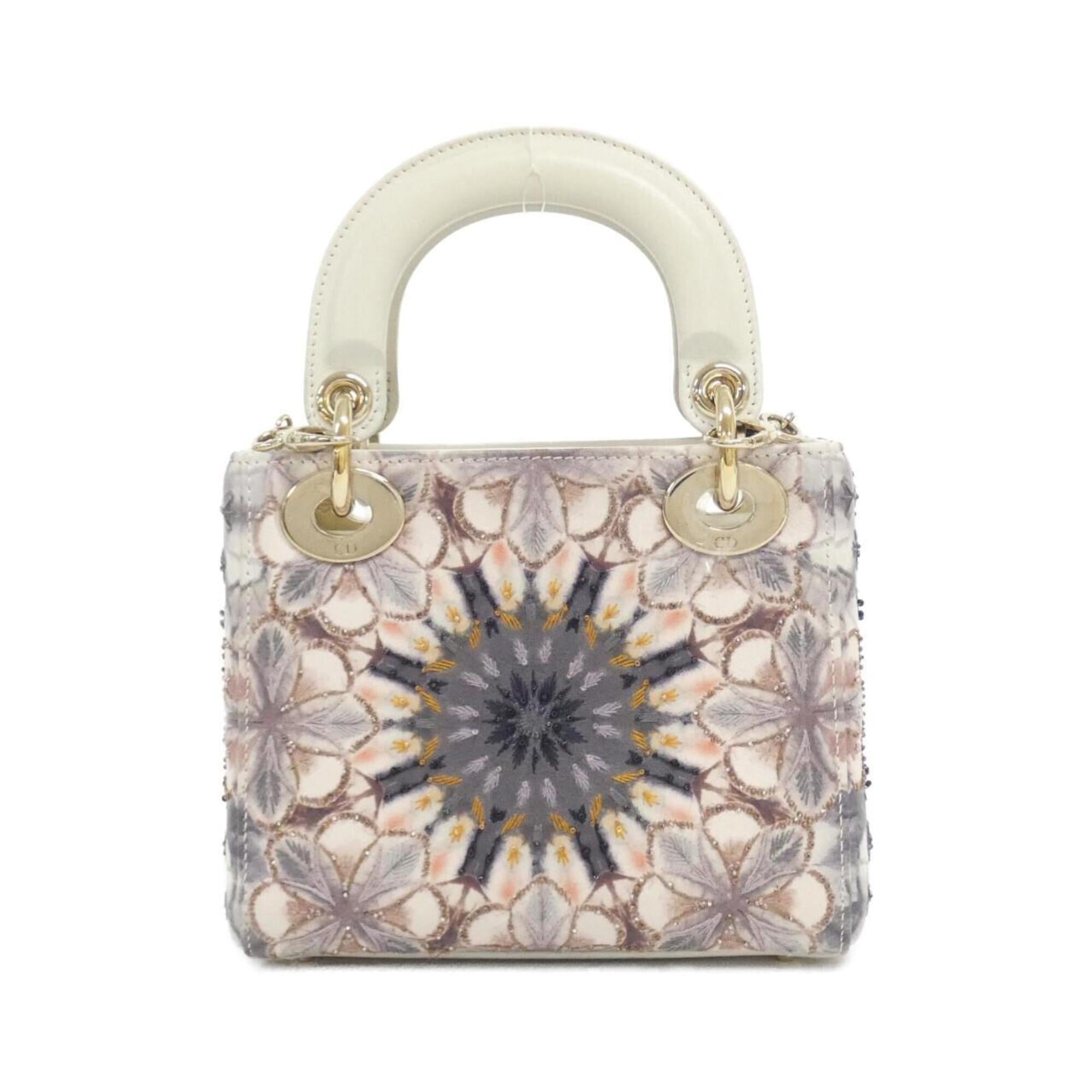 Christian Dior Multi-Color White Beads Leather Handbag (Pre-Owned)
