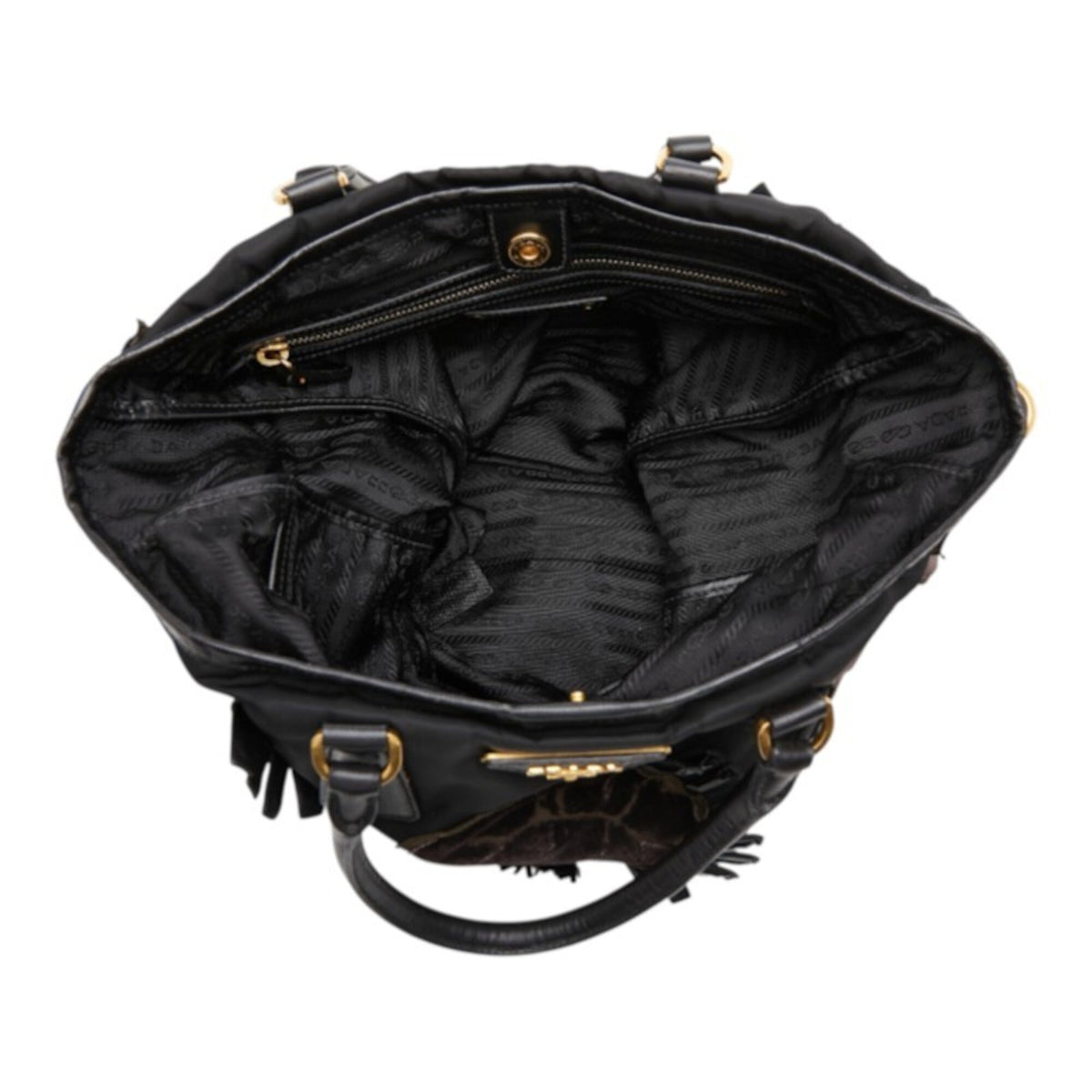 Prada Black Nylon Shoulder Bag Tote Bag (Pre-Owned)