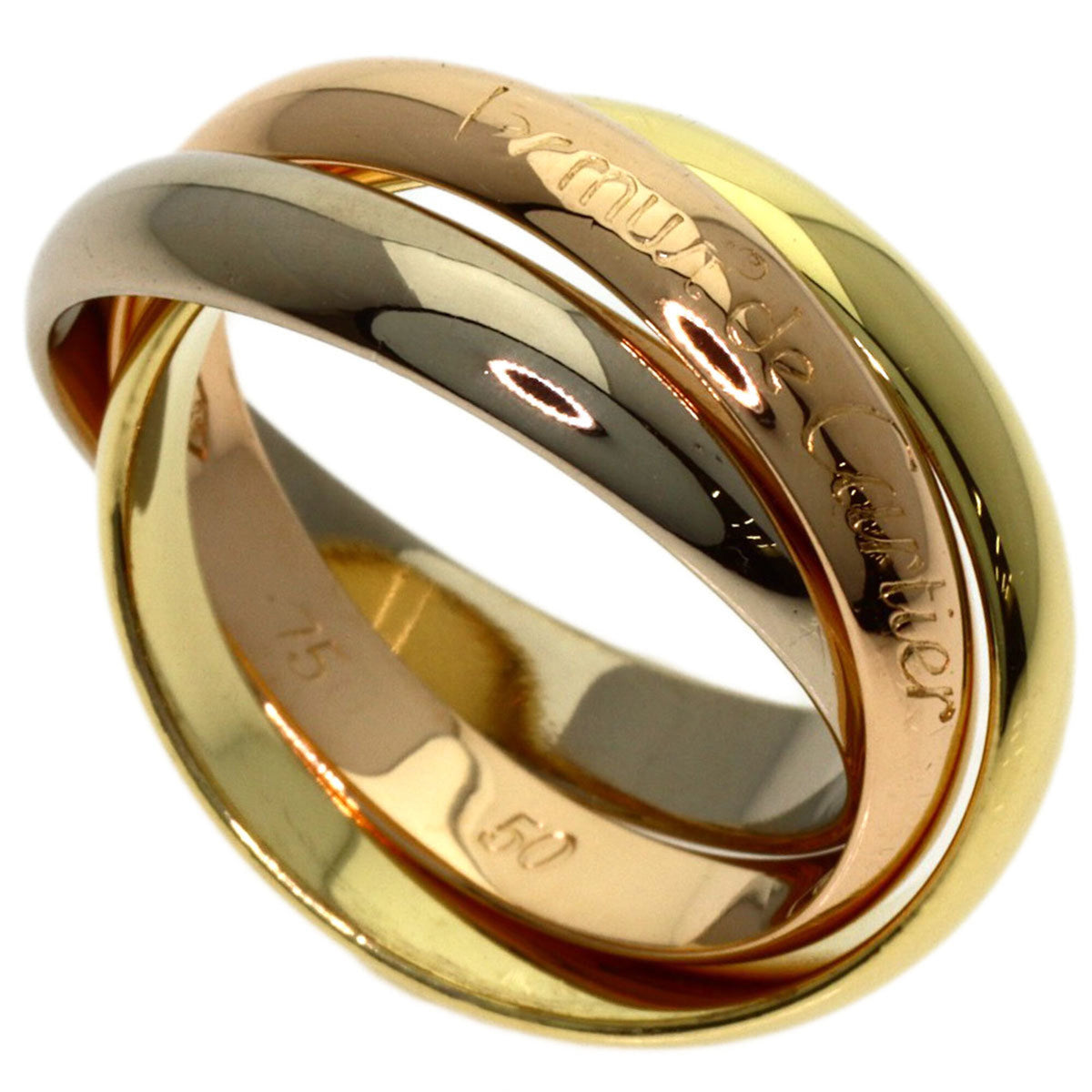 Cartier Trinity Yellow Gold (18K) Pink Gold (18K) White Gold (18K) Band Ring (Pre-Owned)