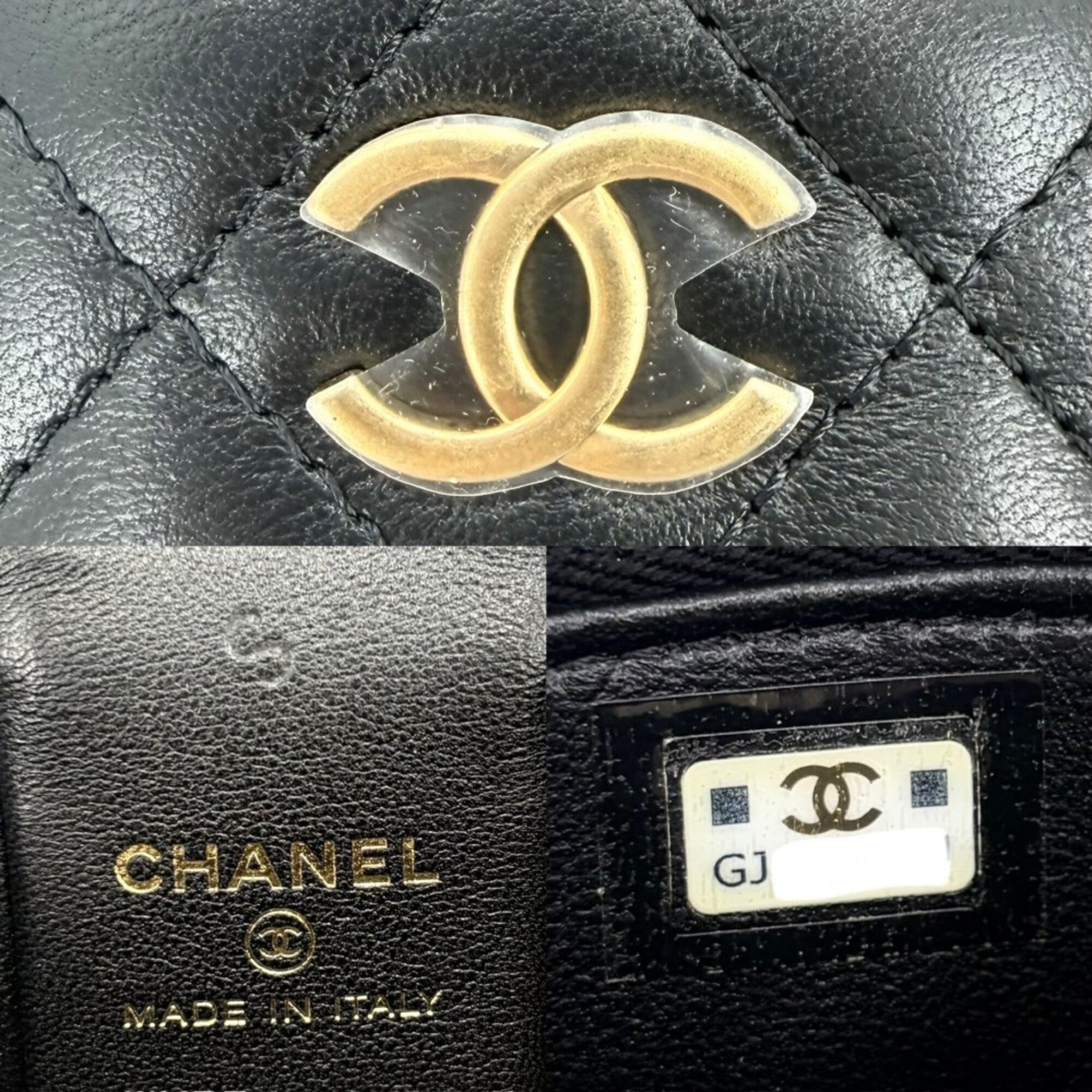 Chanel Matelasse Black Leather Shoulder Bag (Pre-Owned)