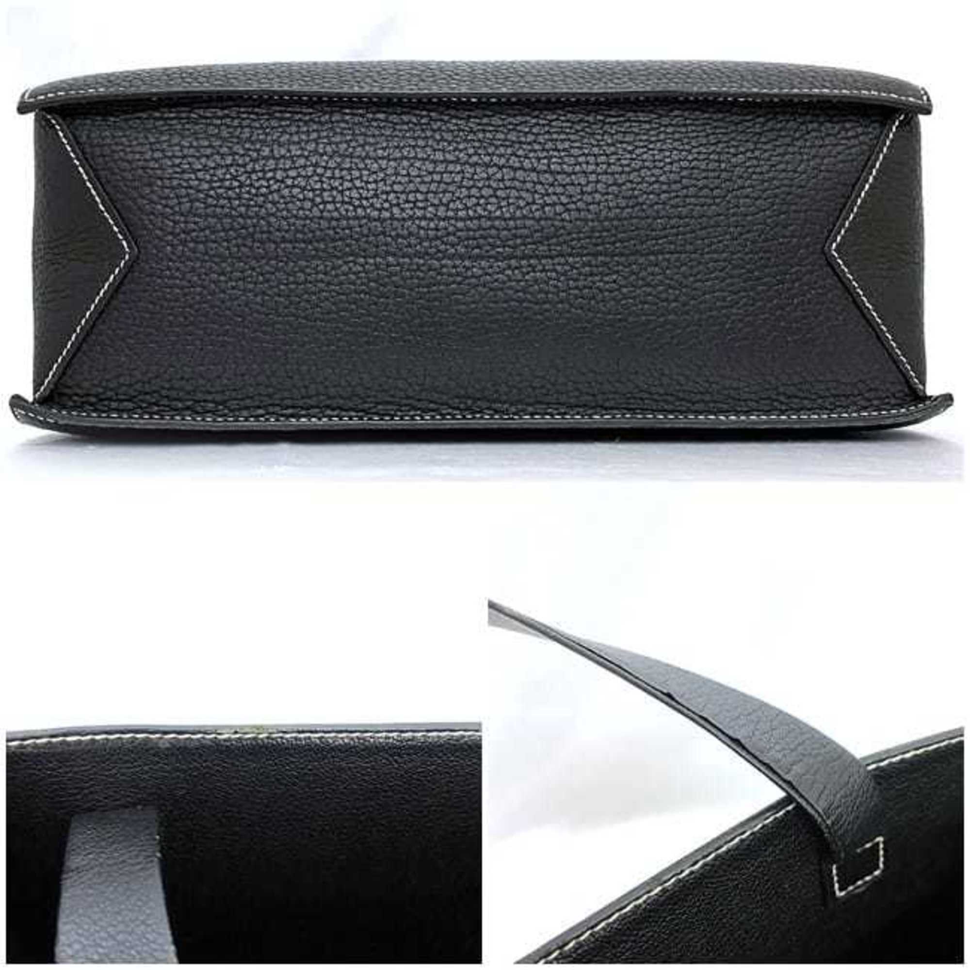 Hermes Black Leather Tote Bag (Pre-Owned)