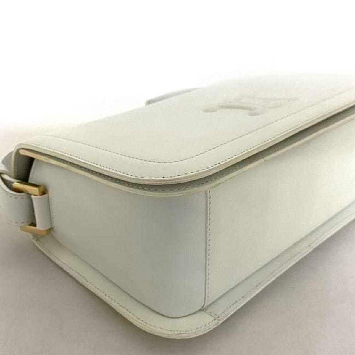 Celine White Leather Handbag Shoulder Bag (Pre-Owned)