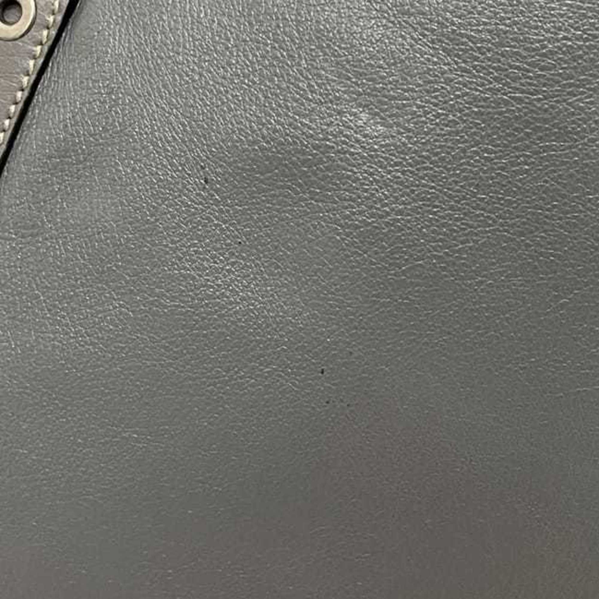 Gucci Hysteria Gray Leather Tote Bag (Pre-Owned)