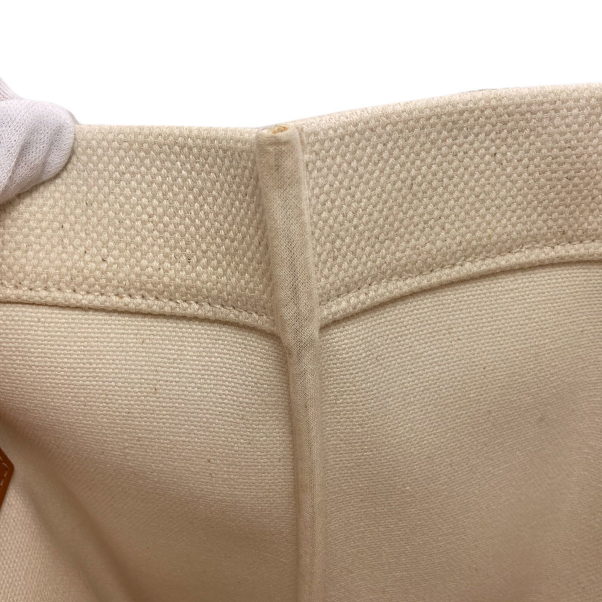 Celine Brown White Canvas Handbag (Pre-Owned)