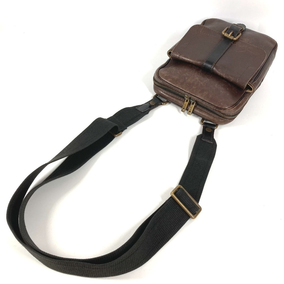 Louis Vuitton Brown Coffee Utah Leather Leather Pochette Shoulder Bag (Pre-Owned)