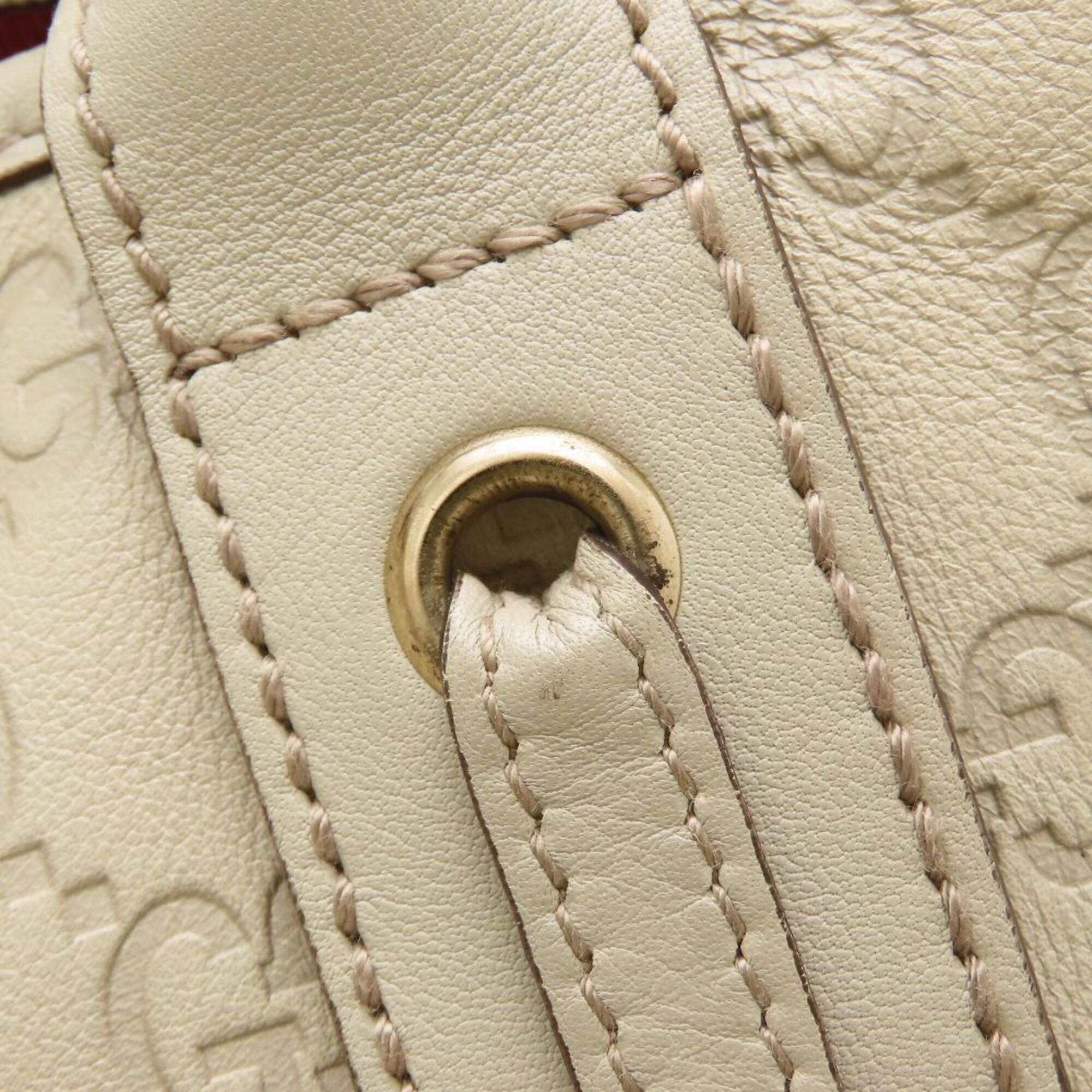 Gucci Ivory Leather Tote Bag (Pre-Owned)