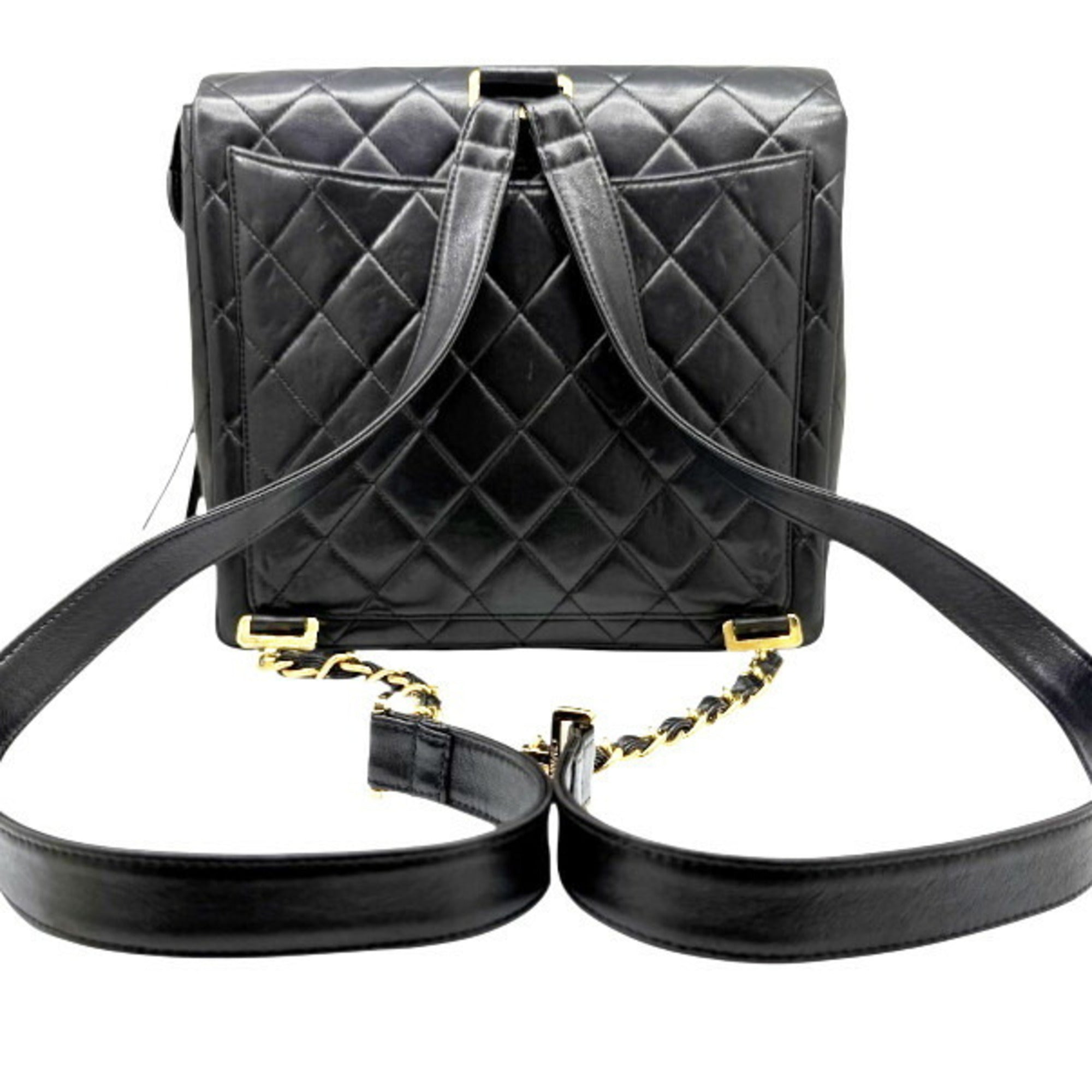 Chanel Black Leather Backpack (Pre-Owned)