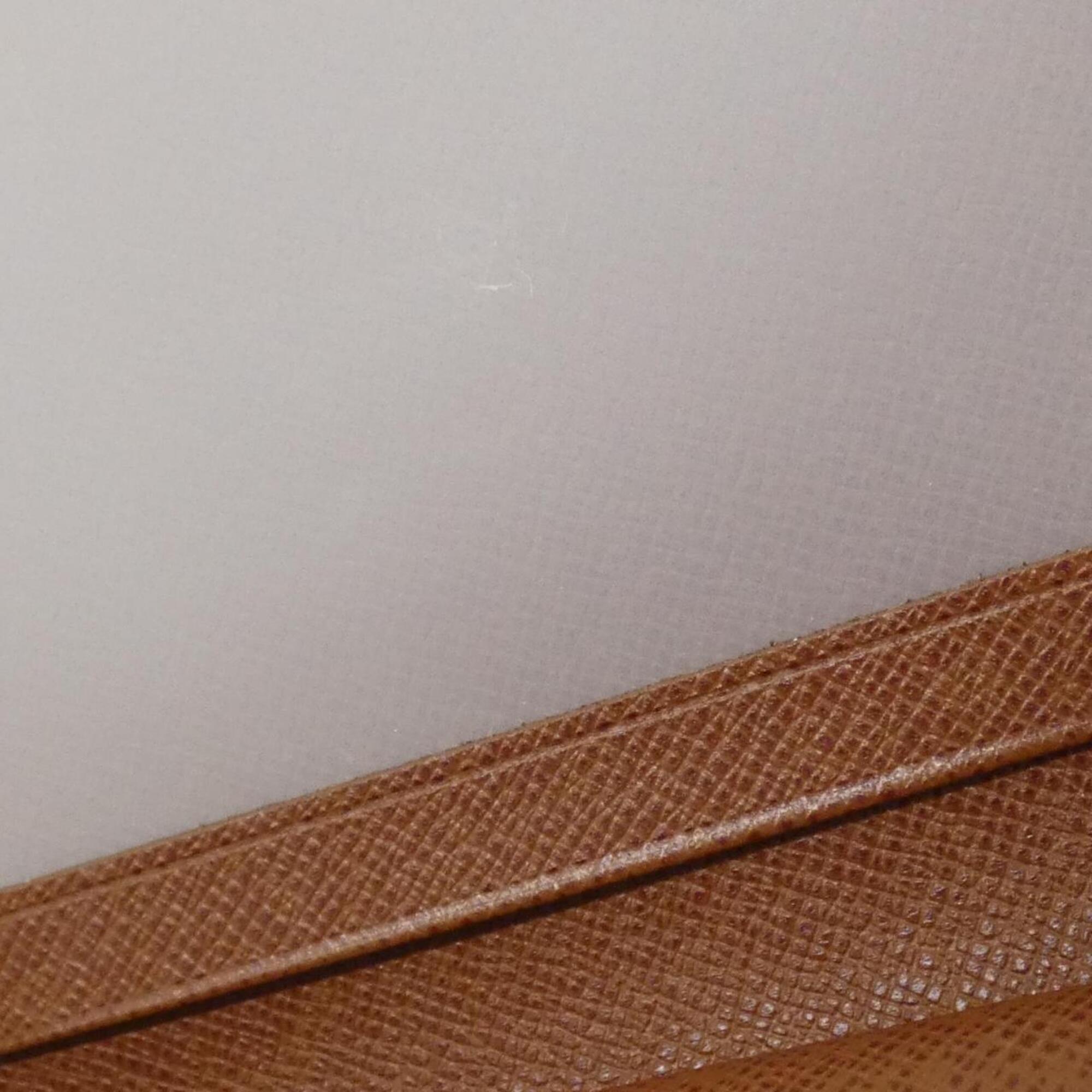 Louis Vuitton Brown Coated Canvas Wallet (Tri-Fold) (Pre-Owned)