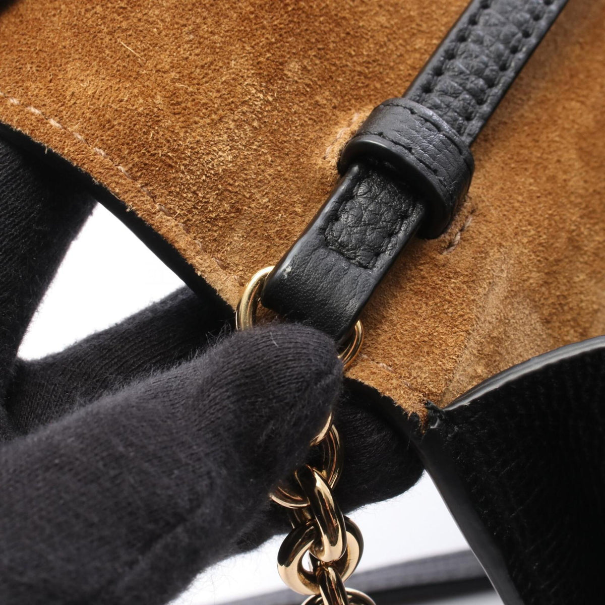 Burberry Beige Black Multi-Color Canvas Leather Handbag Shoulder Bag (Pre-Owned)