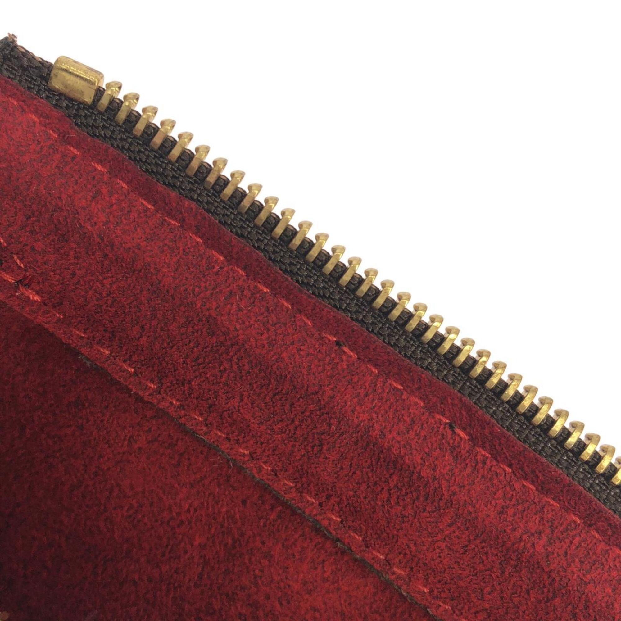 Louis Vuitton Marron Coated Canvas Shoulder Bag (Pre-Owned)