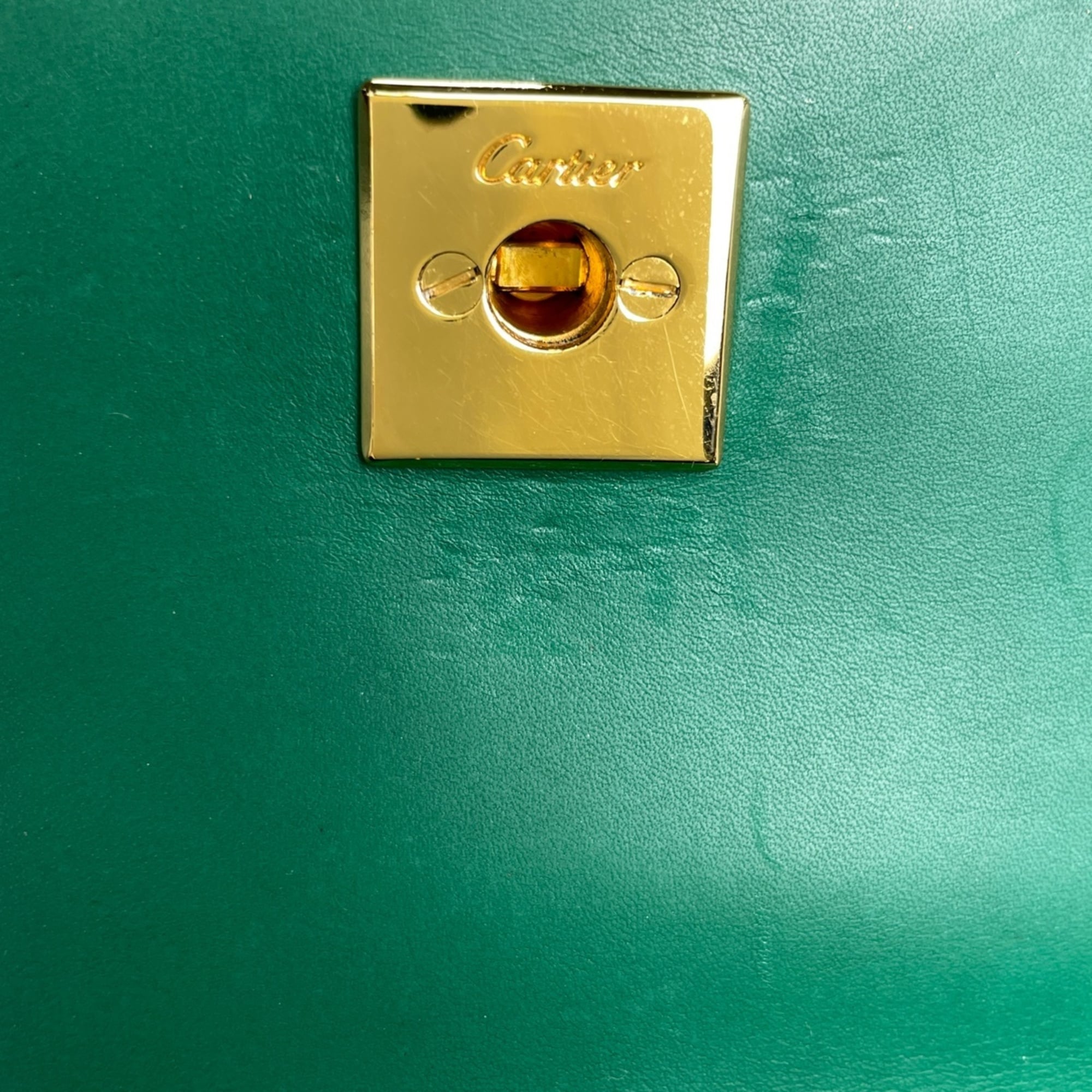Cartier Panthère Black Leather Shoulder Bag (Pre-Owned)