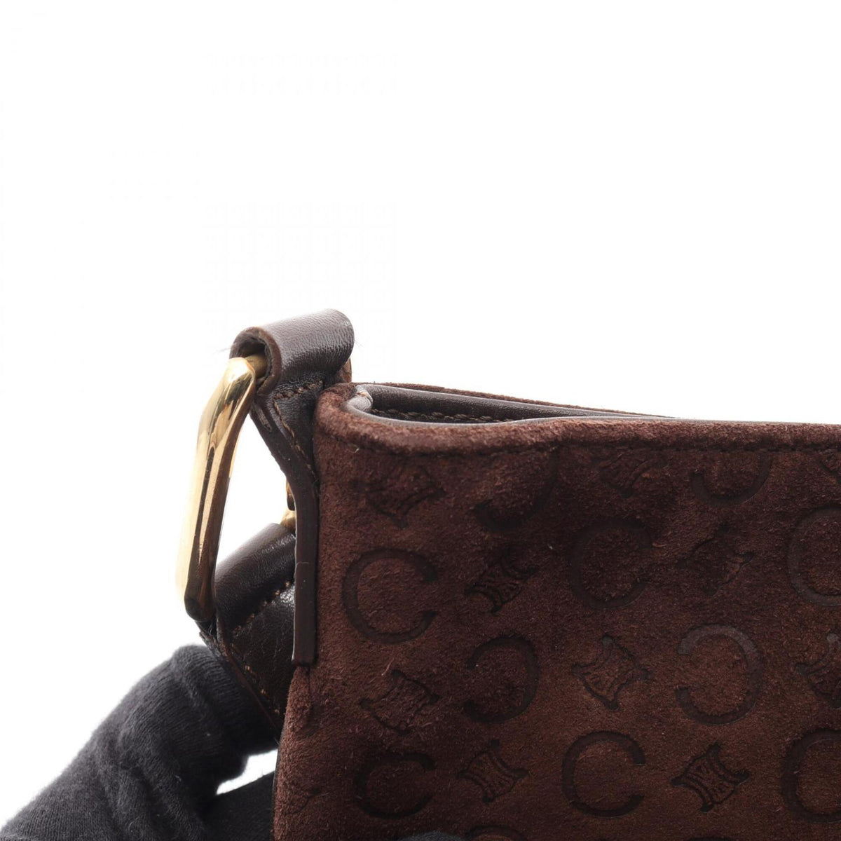 Celine Brown Suede Leather Handbag Shoulder Bag (Pre-Owned)