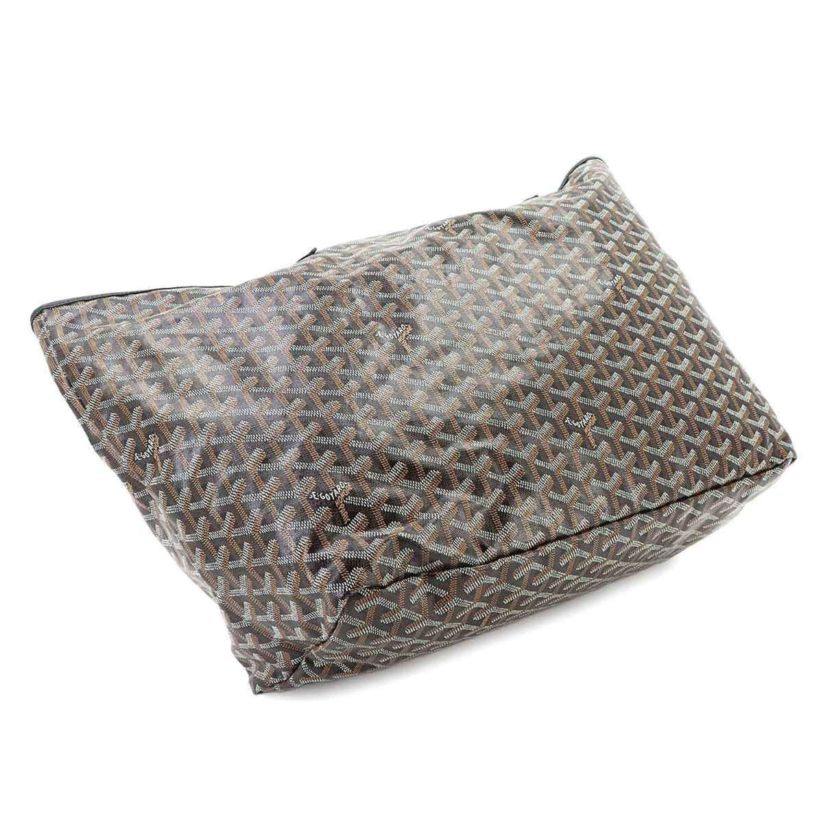 Goyard Saint Louis Black Pvc Leather Handbag Tote Bag (Pre-Owned)