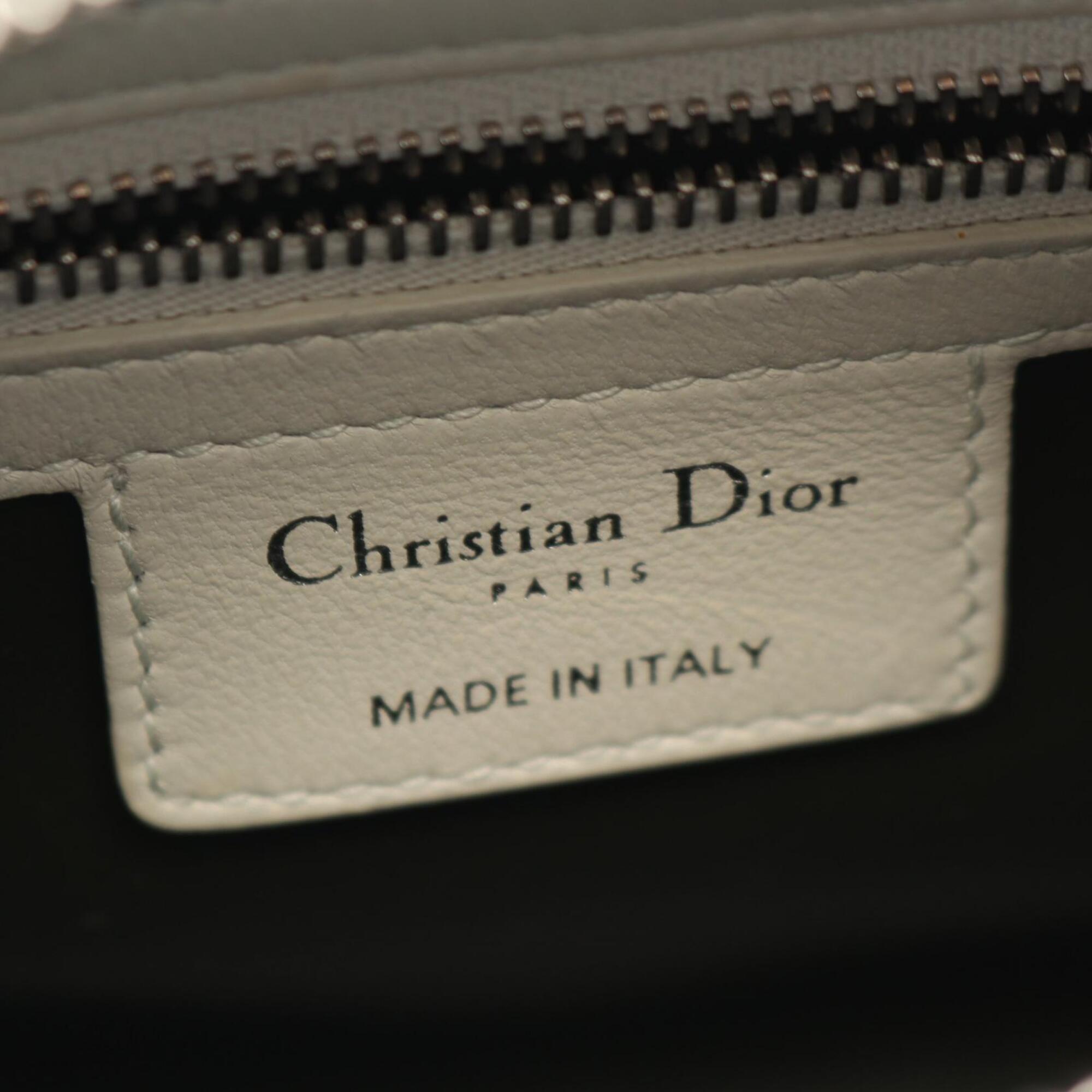 Christian Dior Blue Green White Leather Handbag (Pre-Owned)