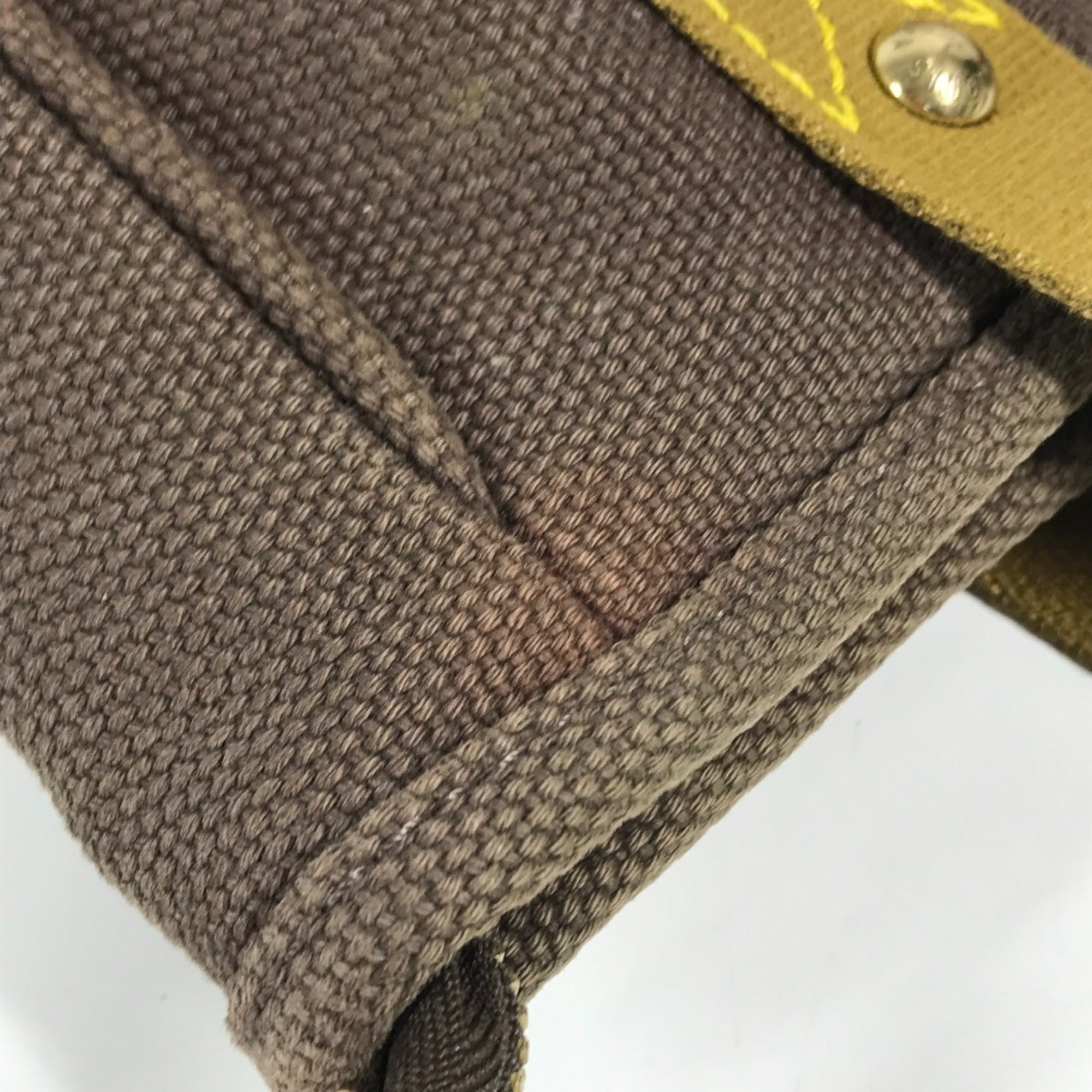 Louis Vuitton Brown Canvas Leather Shoulder Bag Tote Bag (Pre-Owned)
