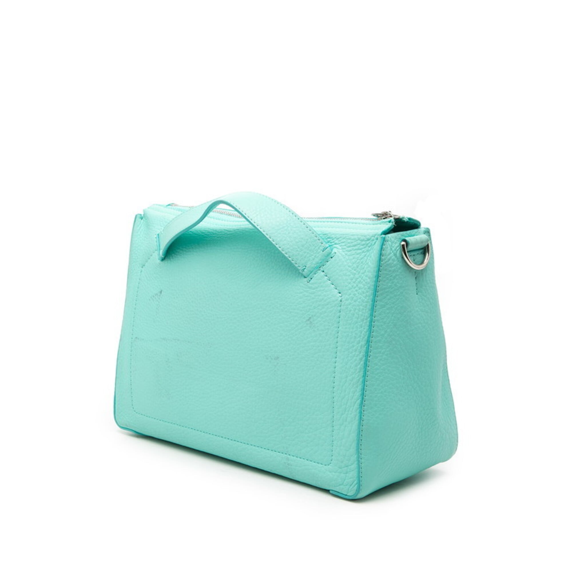 Tiffany Tiffany Blue Leather Handbag Shoulder Bag (Pre-Owned)