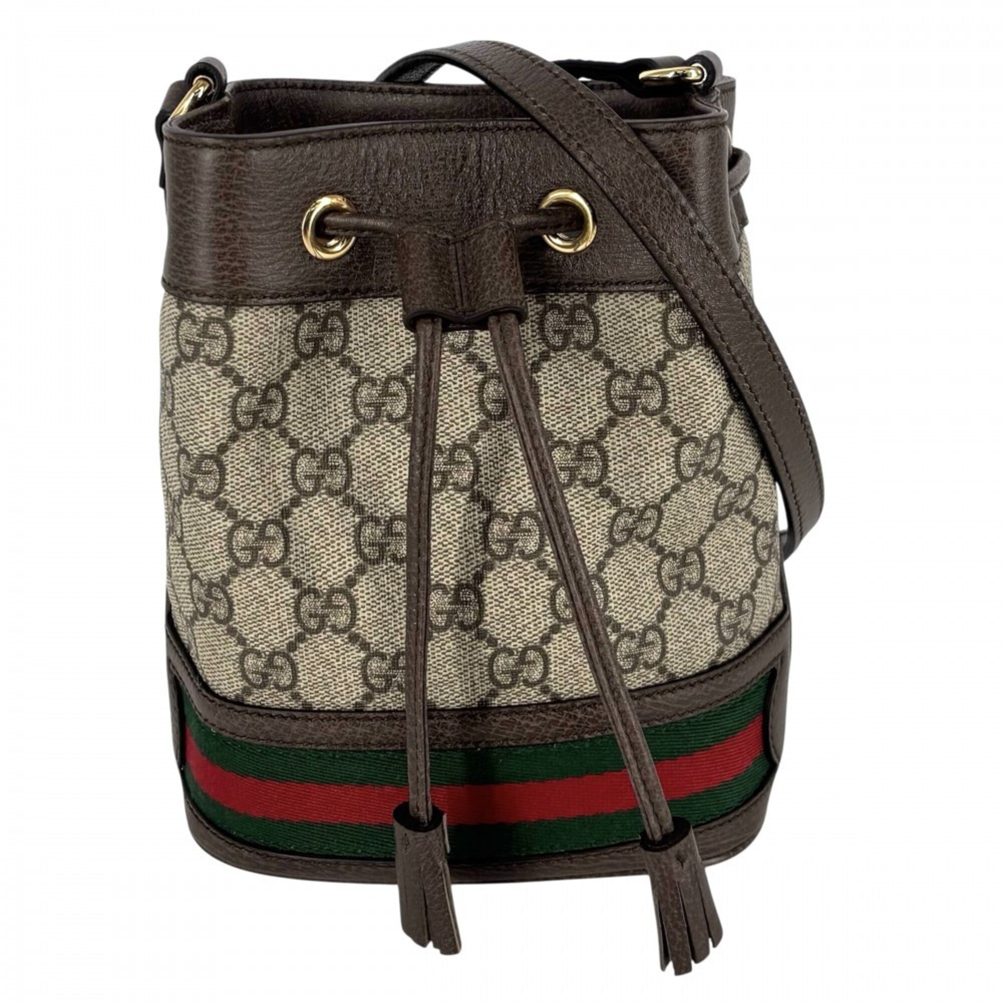 Gucci Beige Gg Supreme Canvas Shoulder Bag (Pre-Owned)