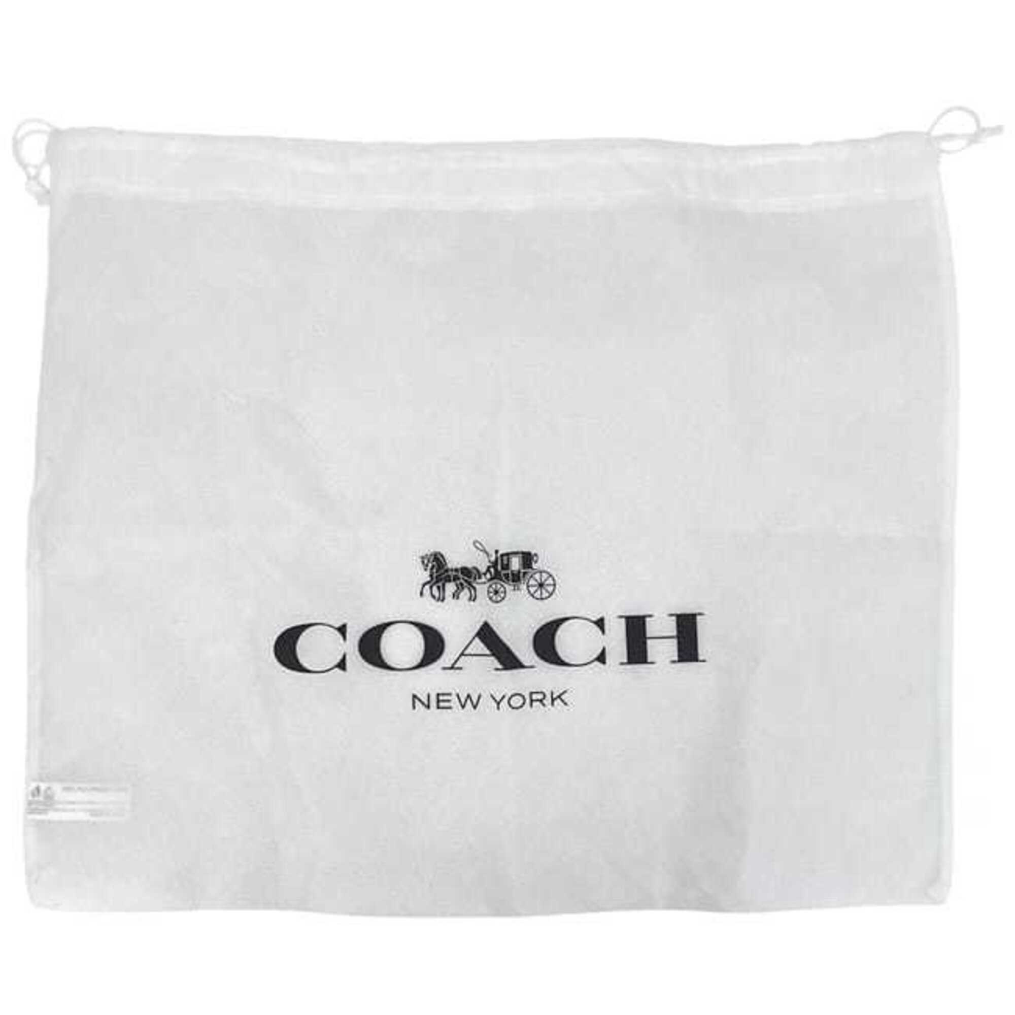 Coach Beige Red Color Pvc Leather Shoulder Bag (Pre-Owned)