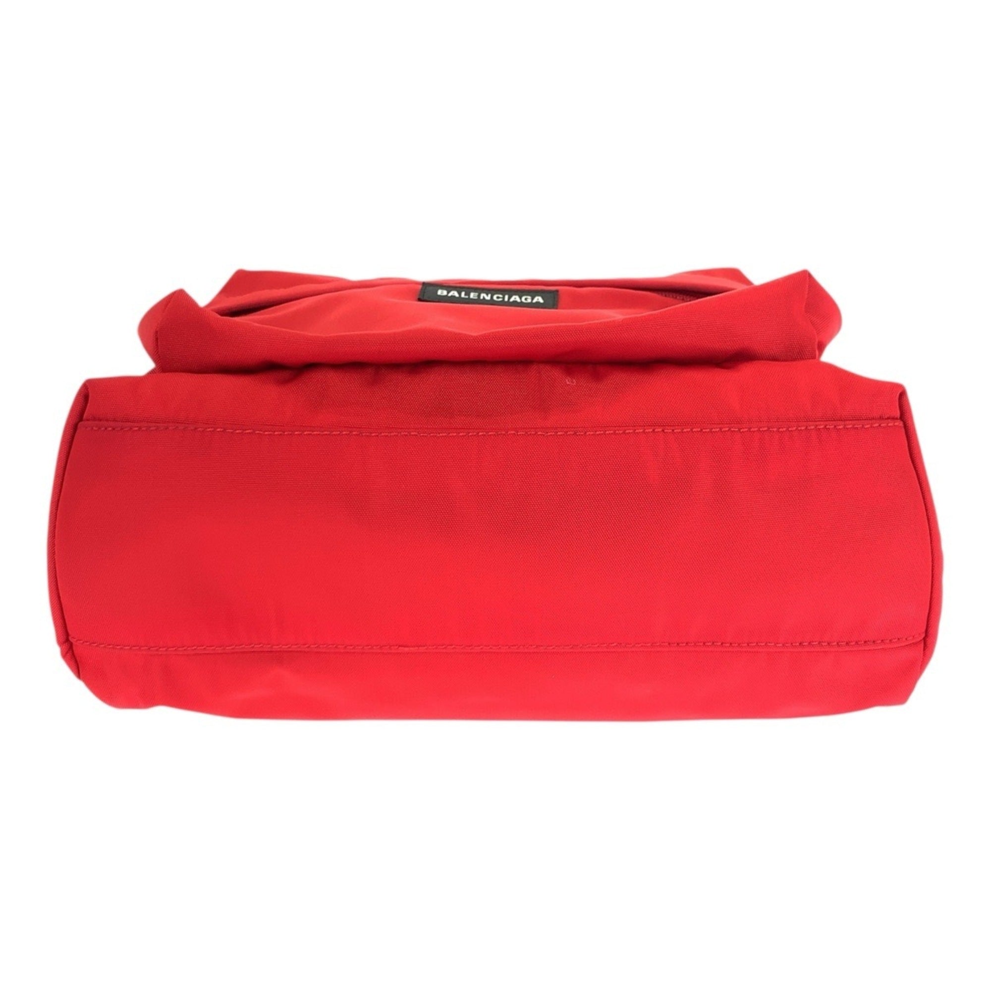 Balenciaga Black Red Color Canvas Backpack (Pre-Owned)