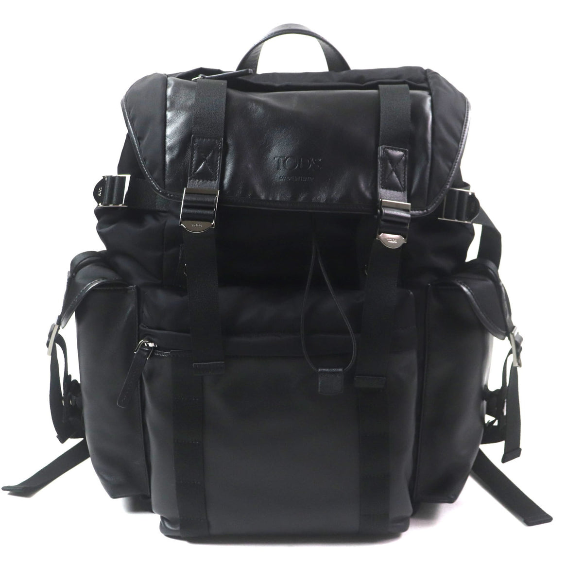 Tod's Black Fabric Leather Backpack (Pre-Owned)