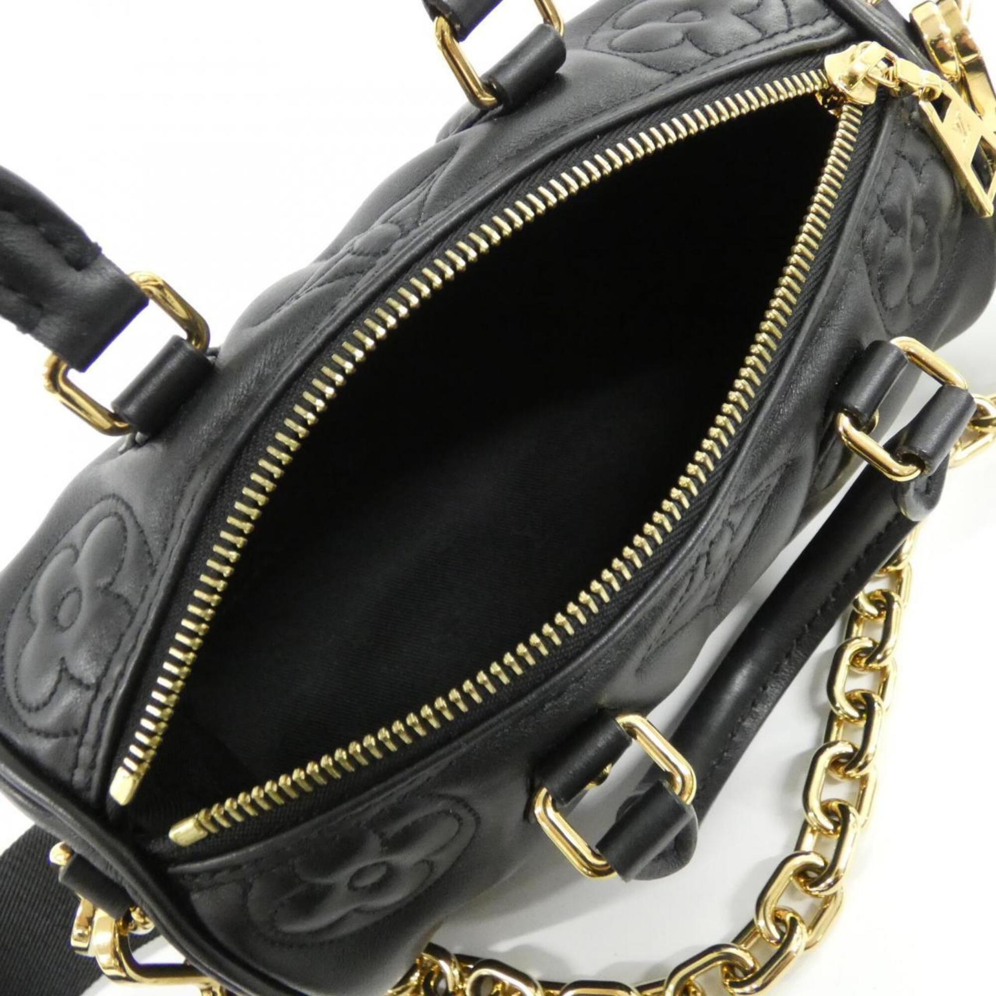 Louis Vuitton Black Leather Shoulder Bag (Pre-Owned)
