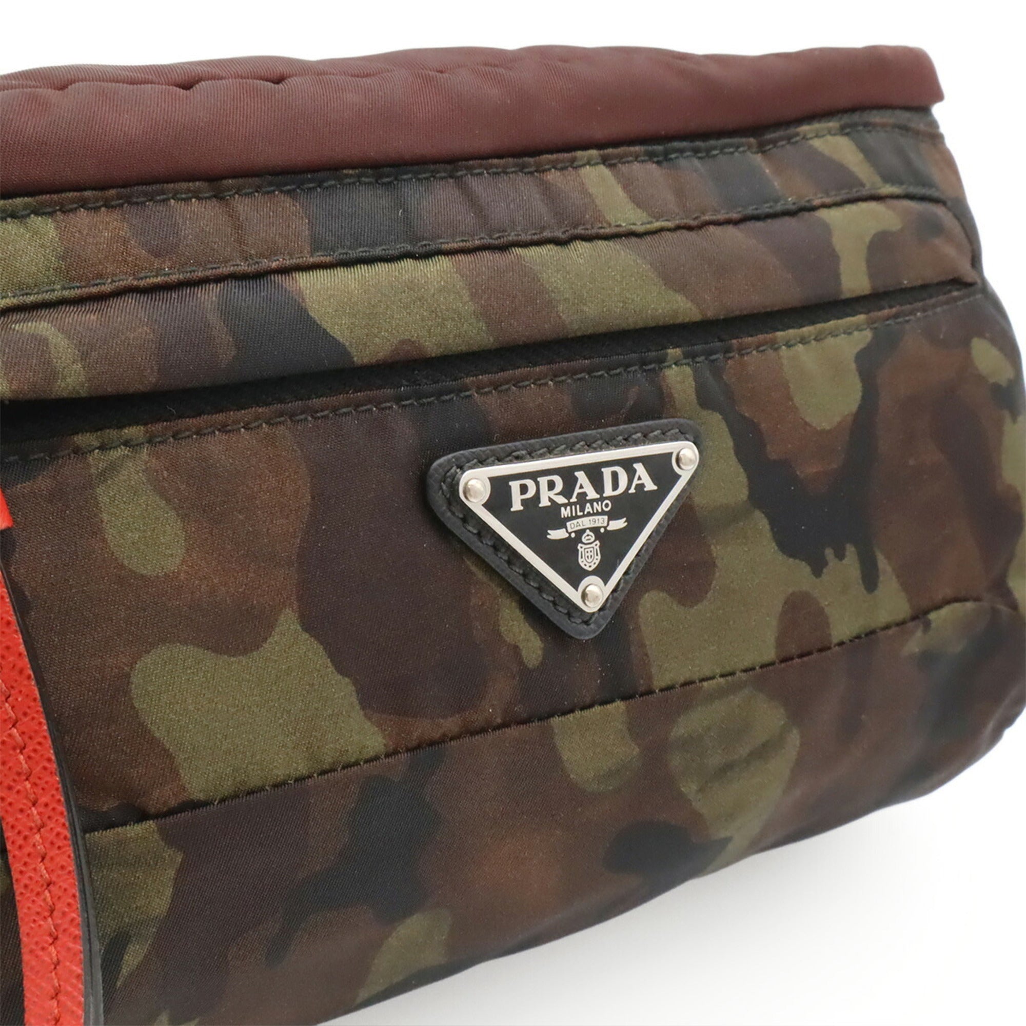 Prada Black Camouflage Green Nylon Pouch Sling Bag (Pre-Owned)
