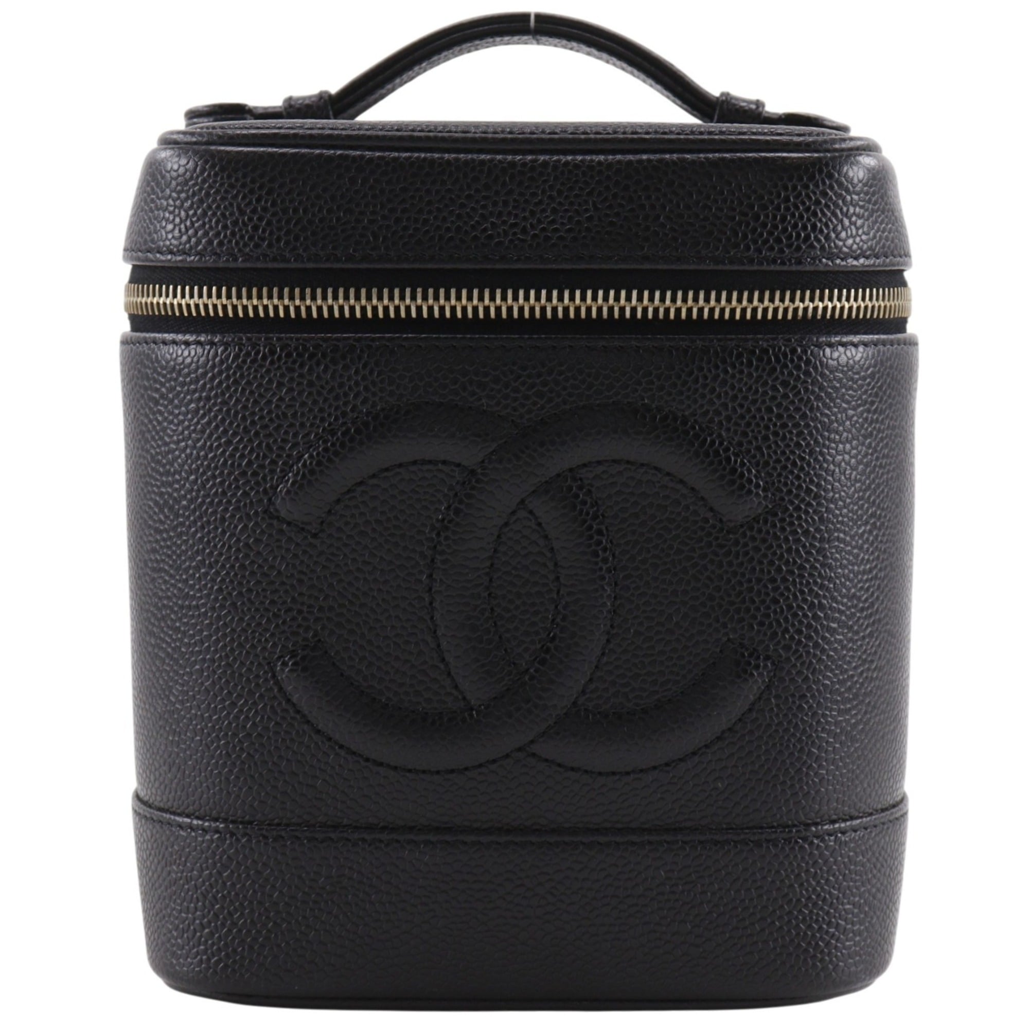 Chanel Black Grained Calfskin Vanity Bag (Pre-Owned)