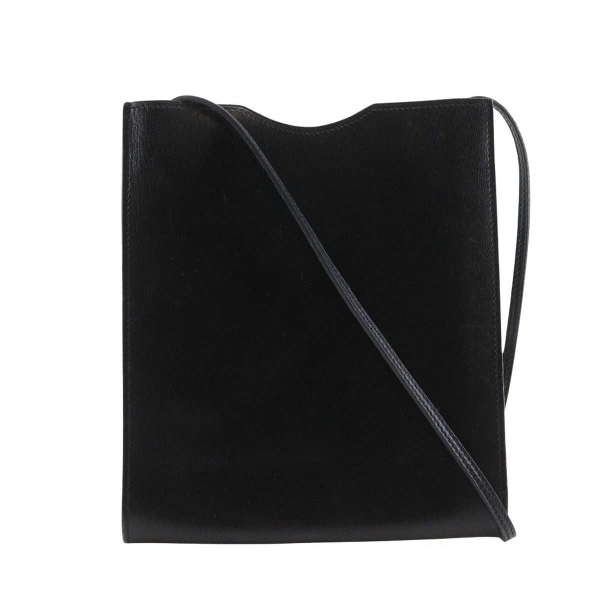 Hermes Black Leather Shoulder Bag (Pre-Owned)