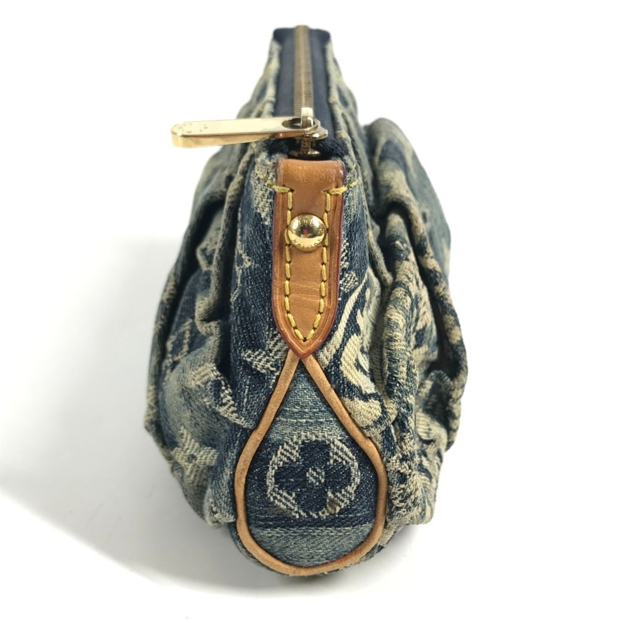 Louis Vuitton Monogram Denim Blue Monogram Denim Handbag (Pre-Owned)