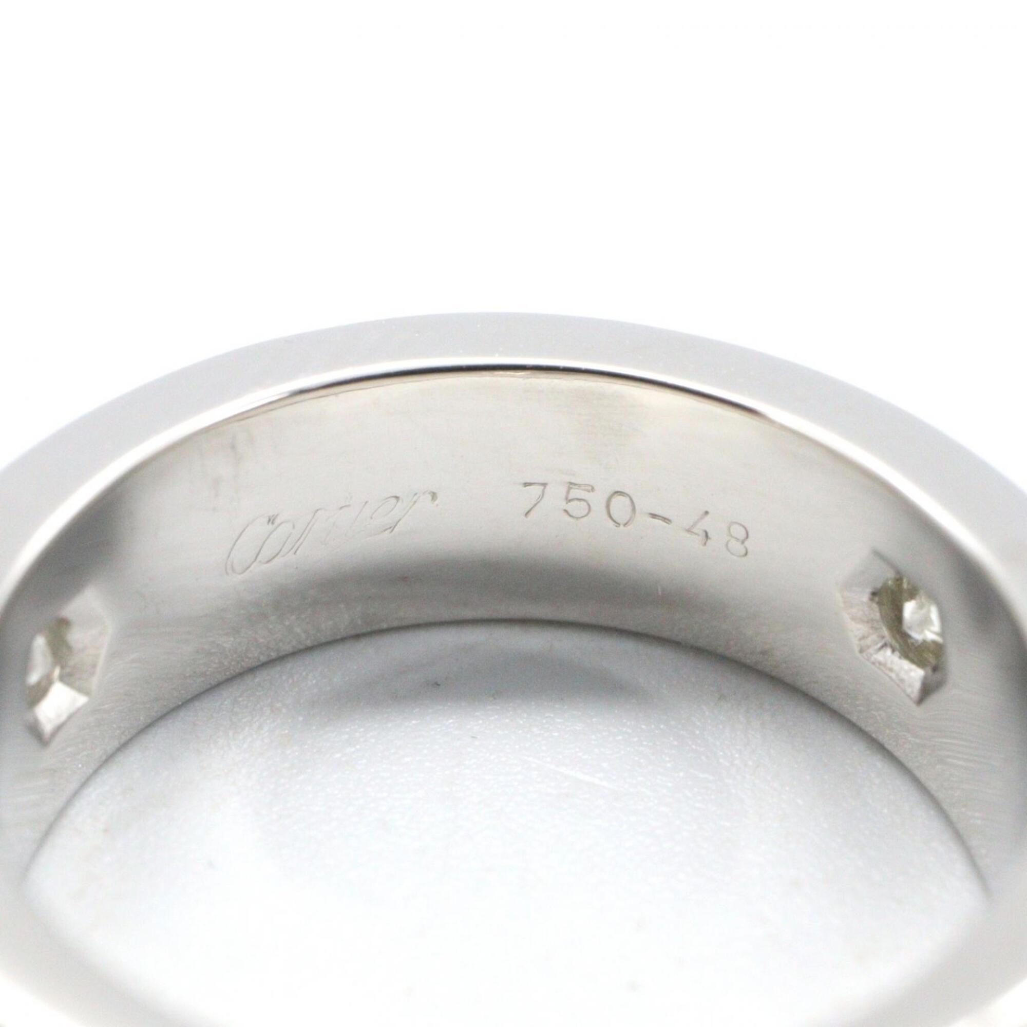 Cartier Silver Clear White Gold (18K) Band Ring (Pre-Owned)
