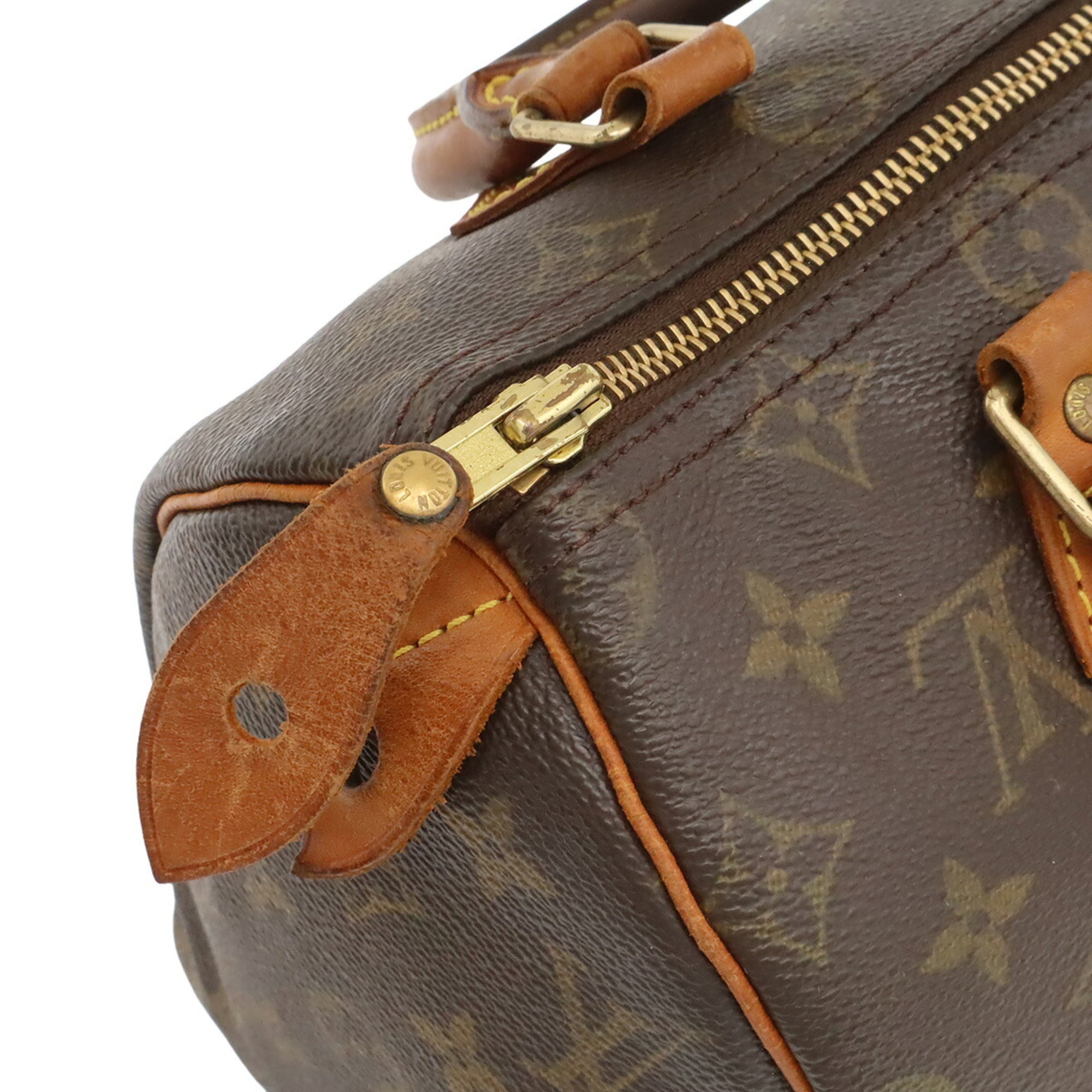 Louis Vuitton Brown White Monogram Handbag (Pre-Owned)