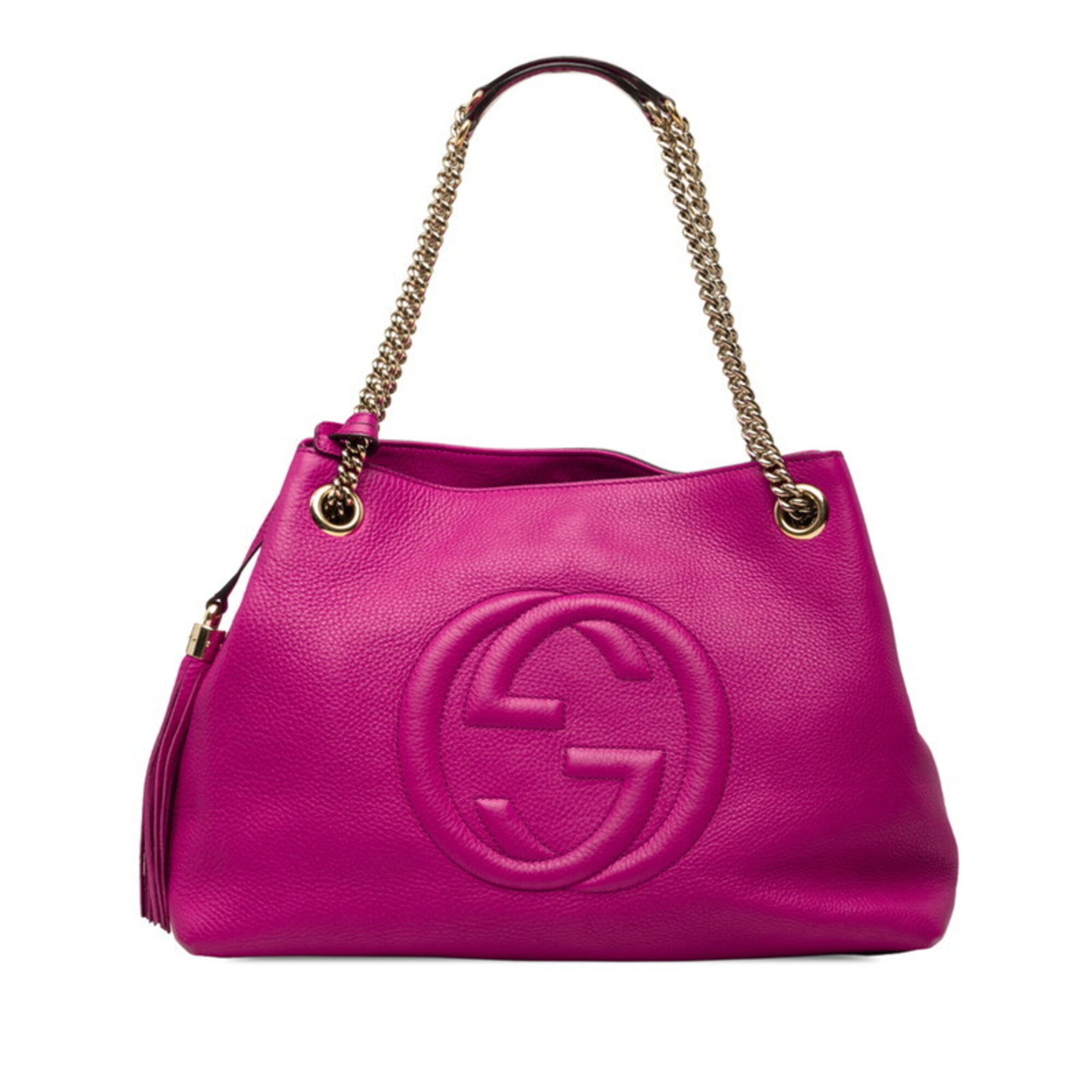 Gucci Pink Leather Shoulder Bag (Pre-Owned)
