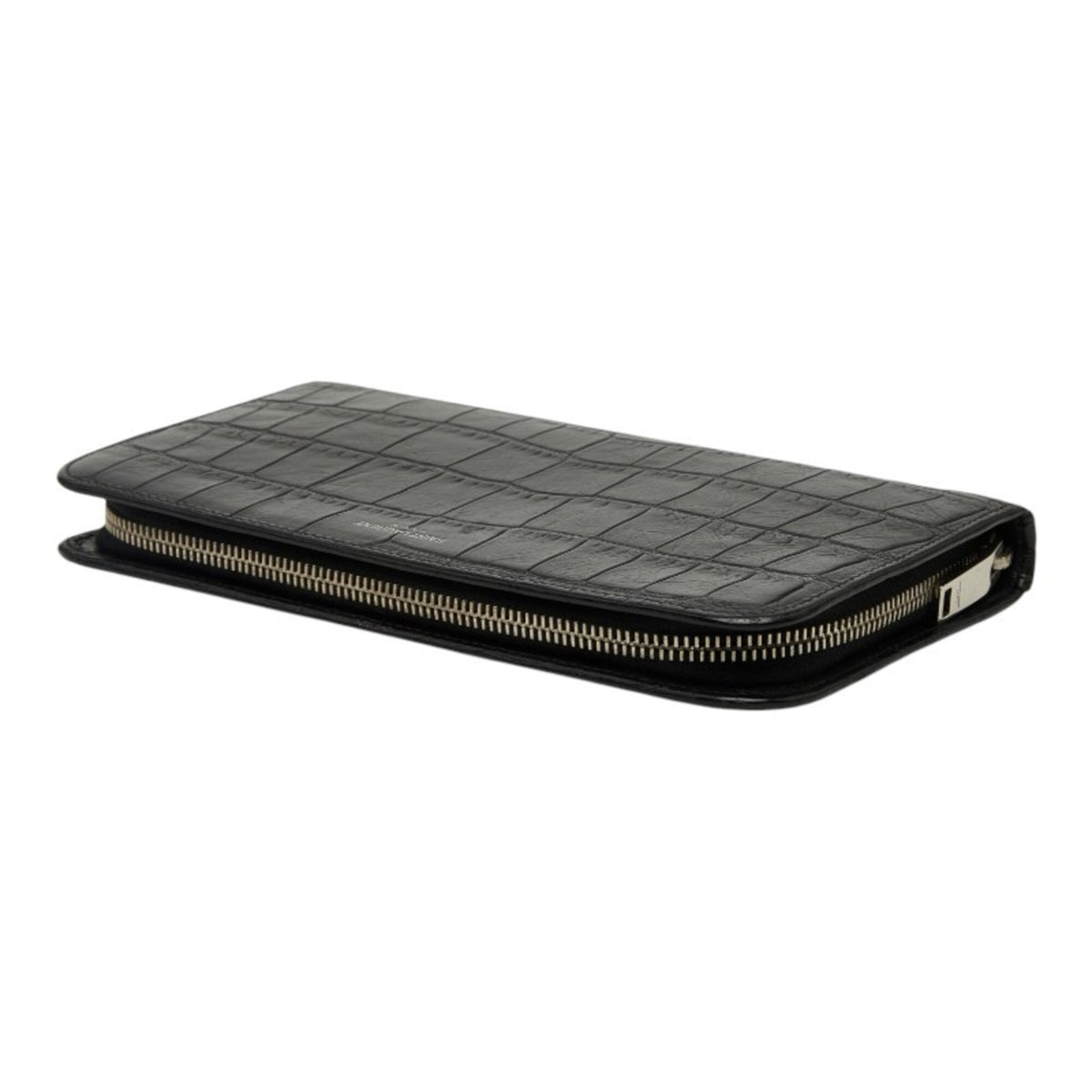 Saint Laurent Black Leather Long Wallet (Bi-Fold) (Pre-Owned)