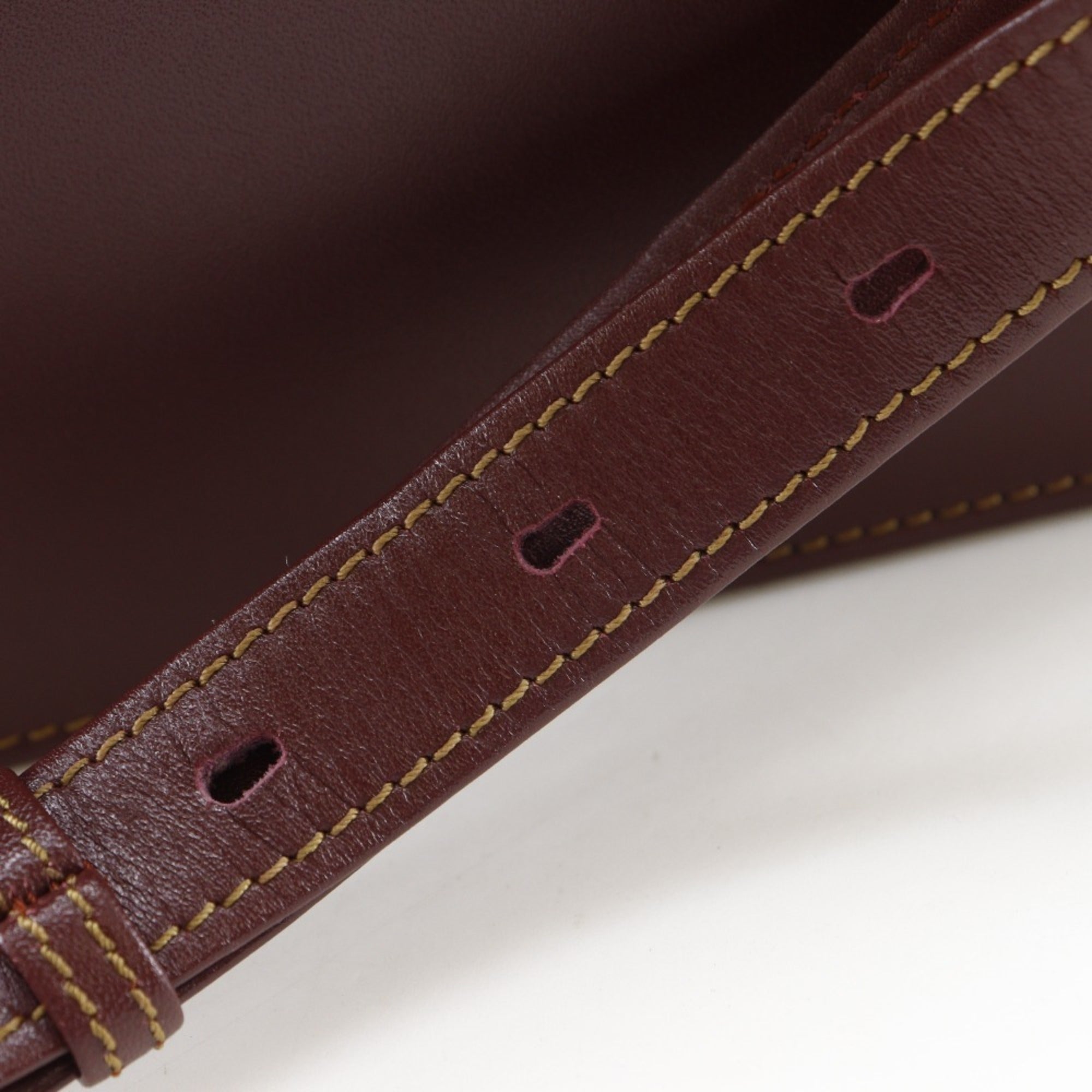 Cartier Must Bordeaux Leather Shoulder Bag (Pre-Owned)