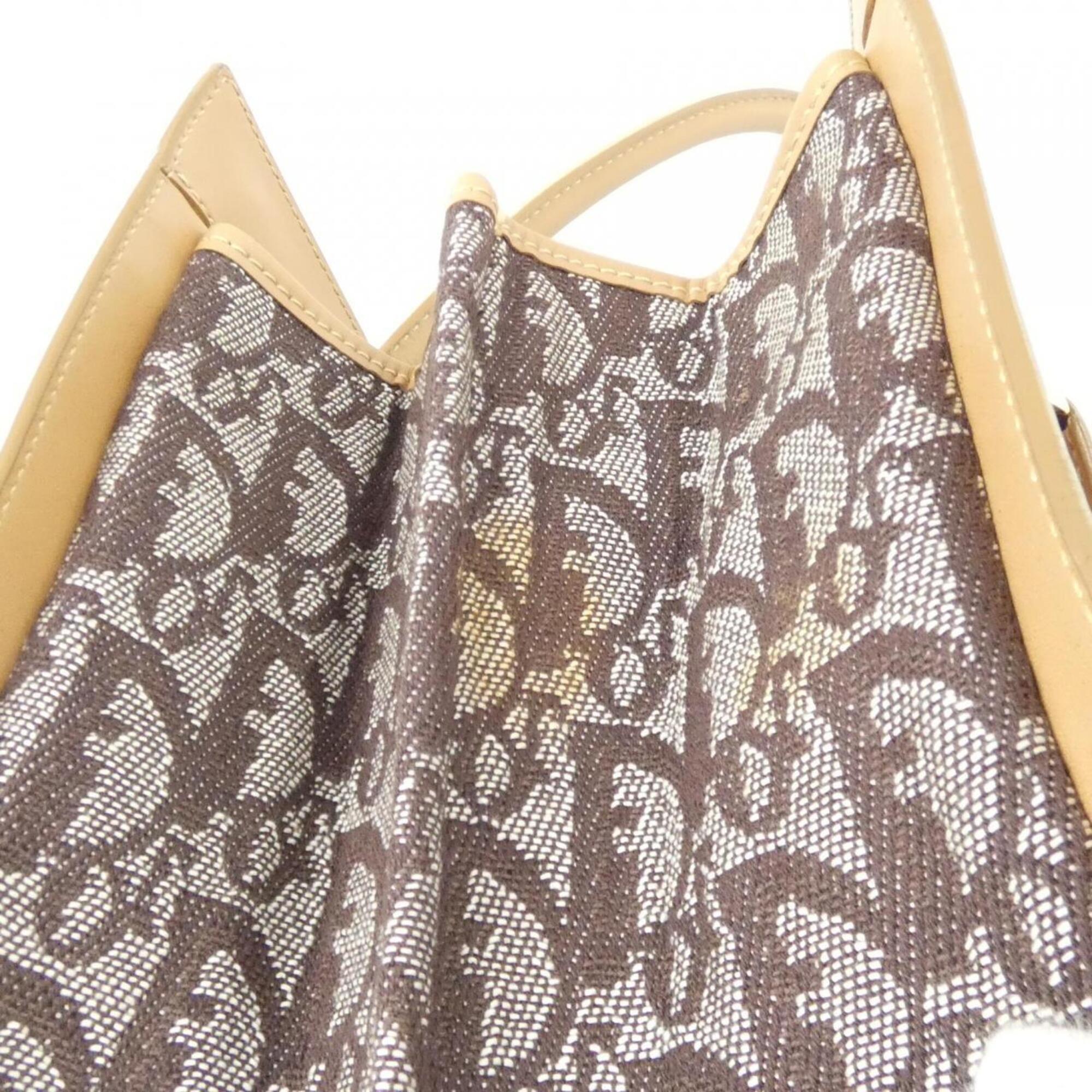 Christian Dior Brown Canvas Handbag (Pre-Owned)