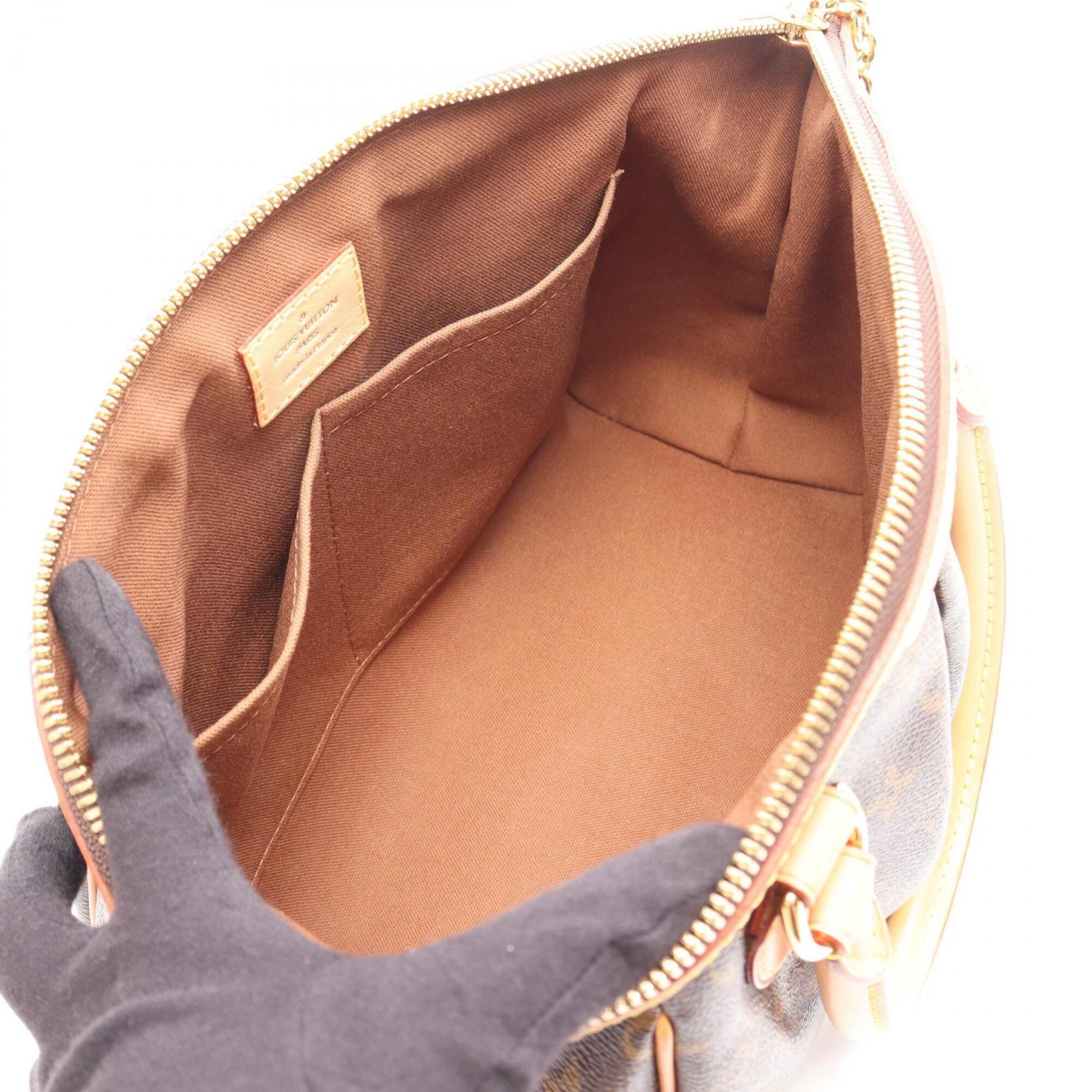 Louis Vuitton Brown Pvc Coated Canvas Leather Handbag (Pre-Owned)