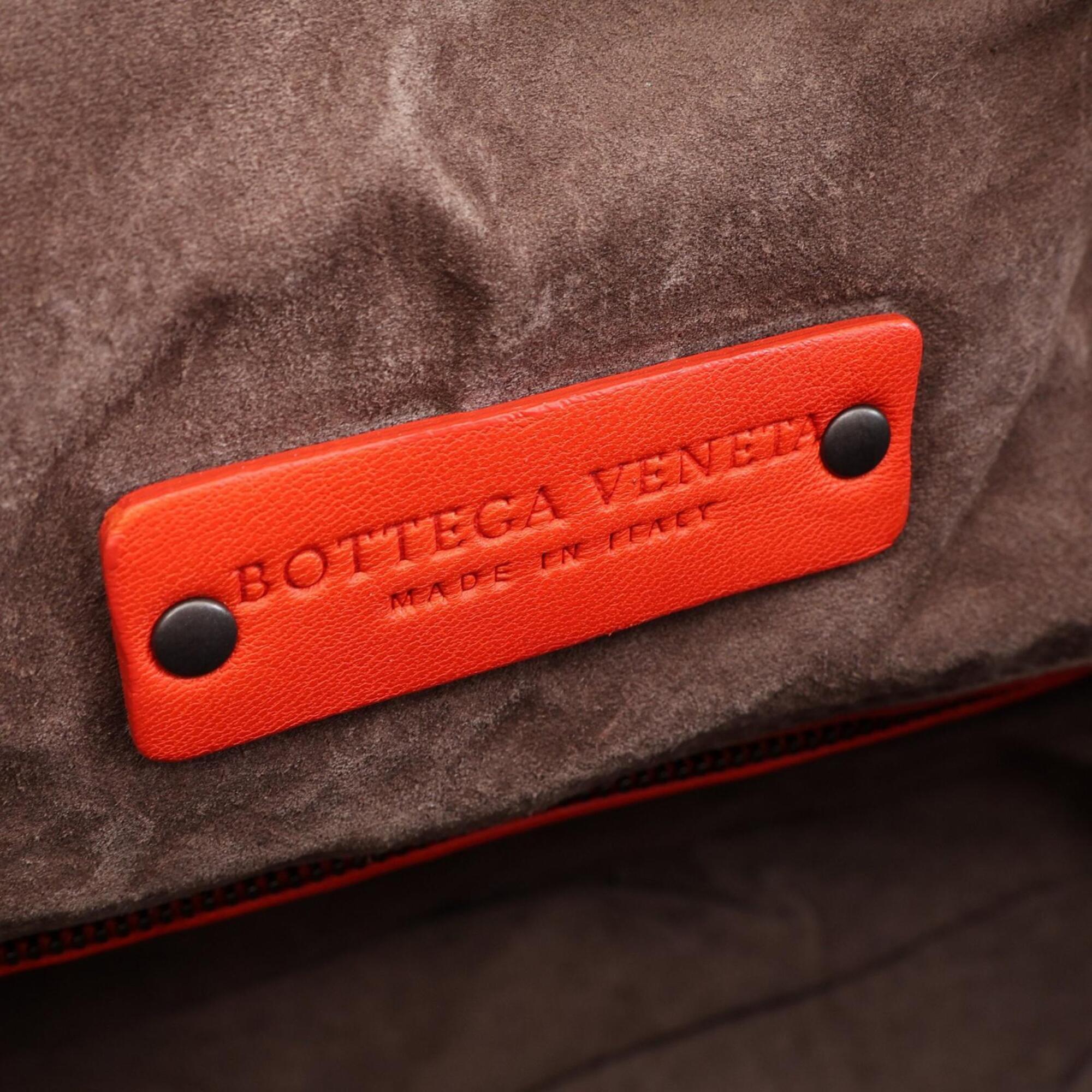 Bottega Veneta Red Color Leather Handbag Tote Bag (Pre-Owned)
