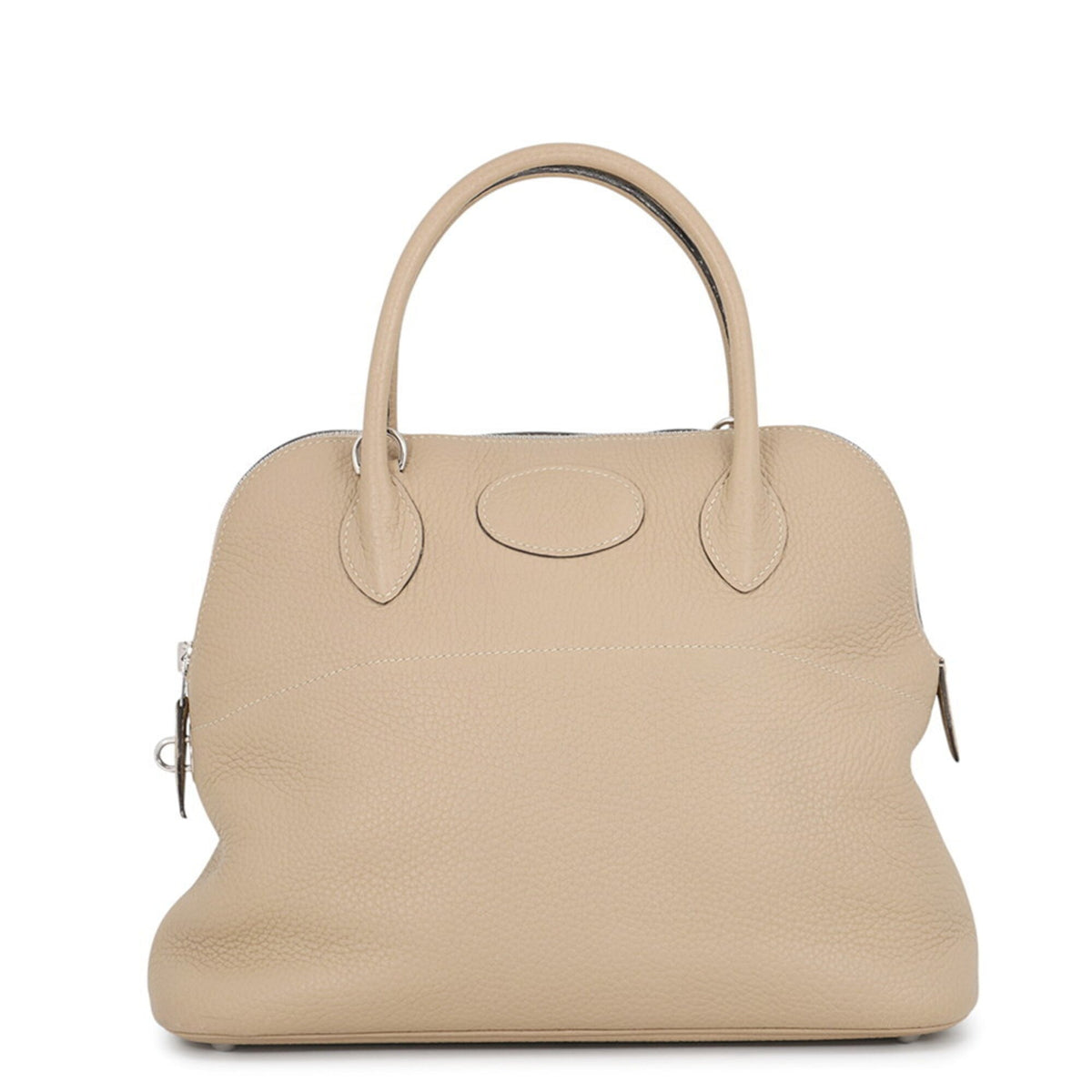 Hermes Beige Etoupe Gray Taurillon Clemence Leather Handbag (Pre-Owned)