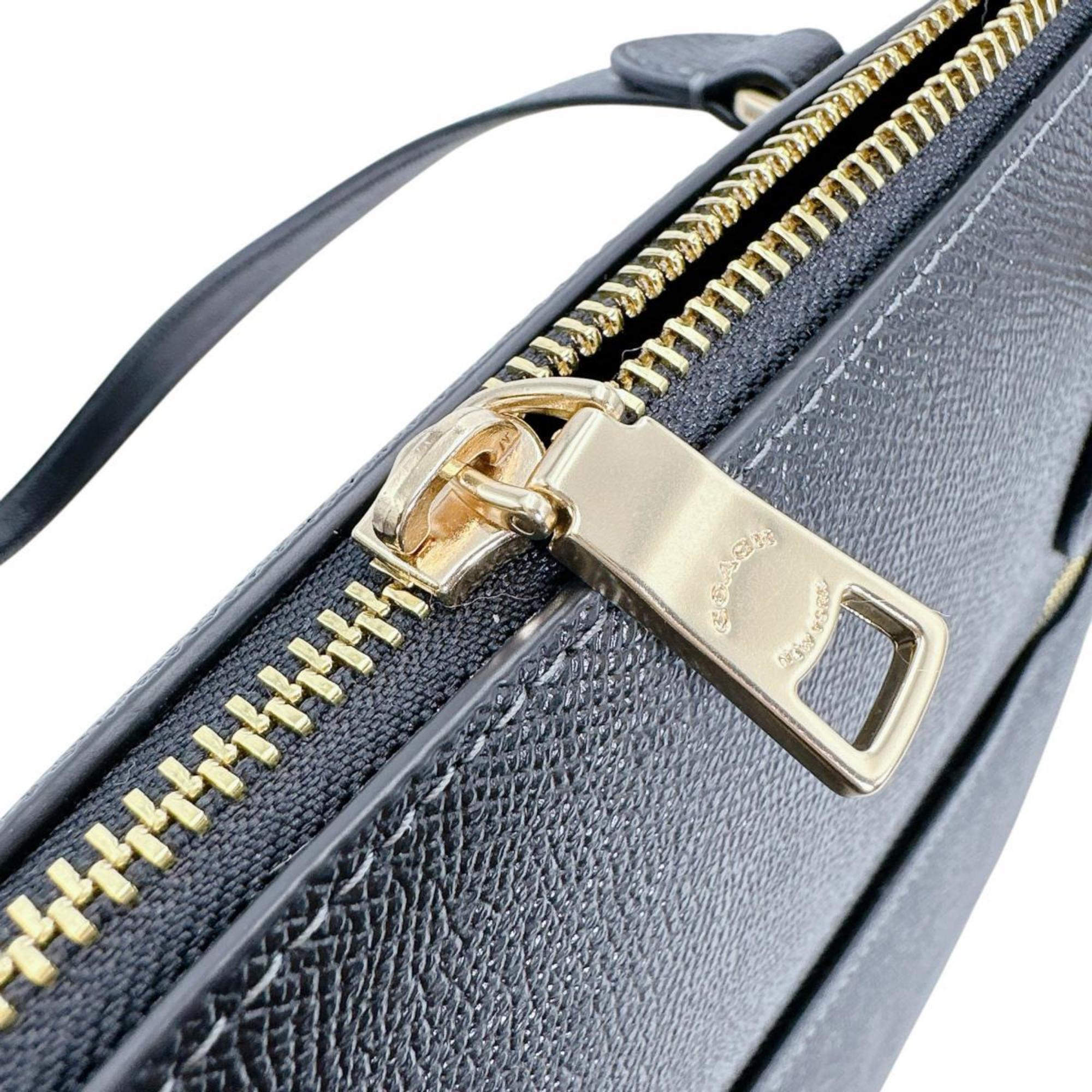 Coach Black Leather Tote Bag (Pre-Owned)