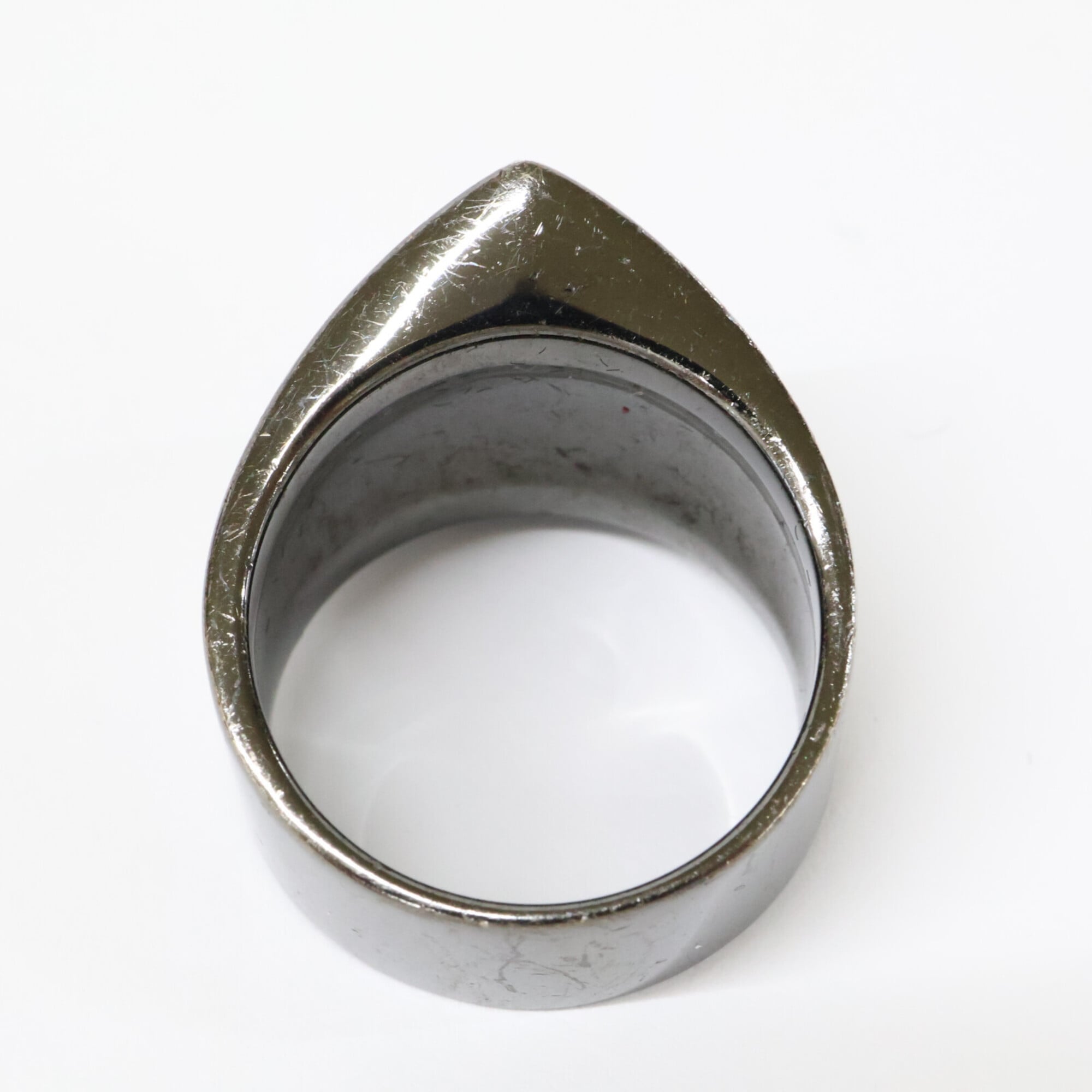 Yohji Yamamoto Black Silver 925 Band Ring (Pre-Owned)