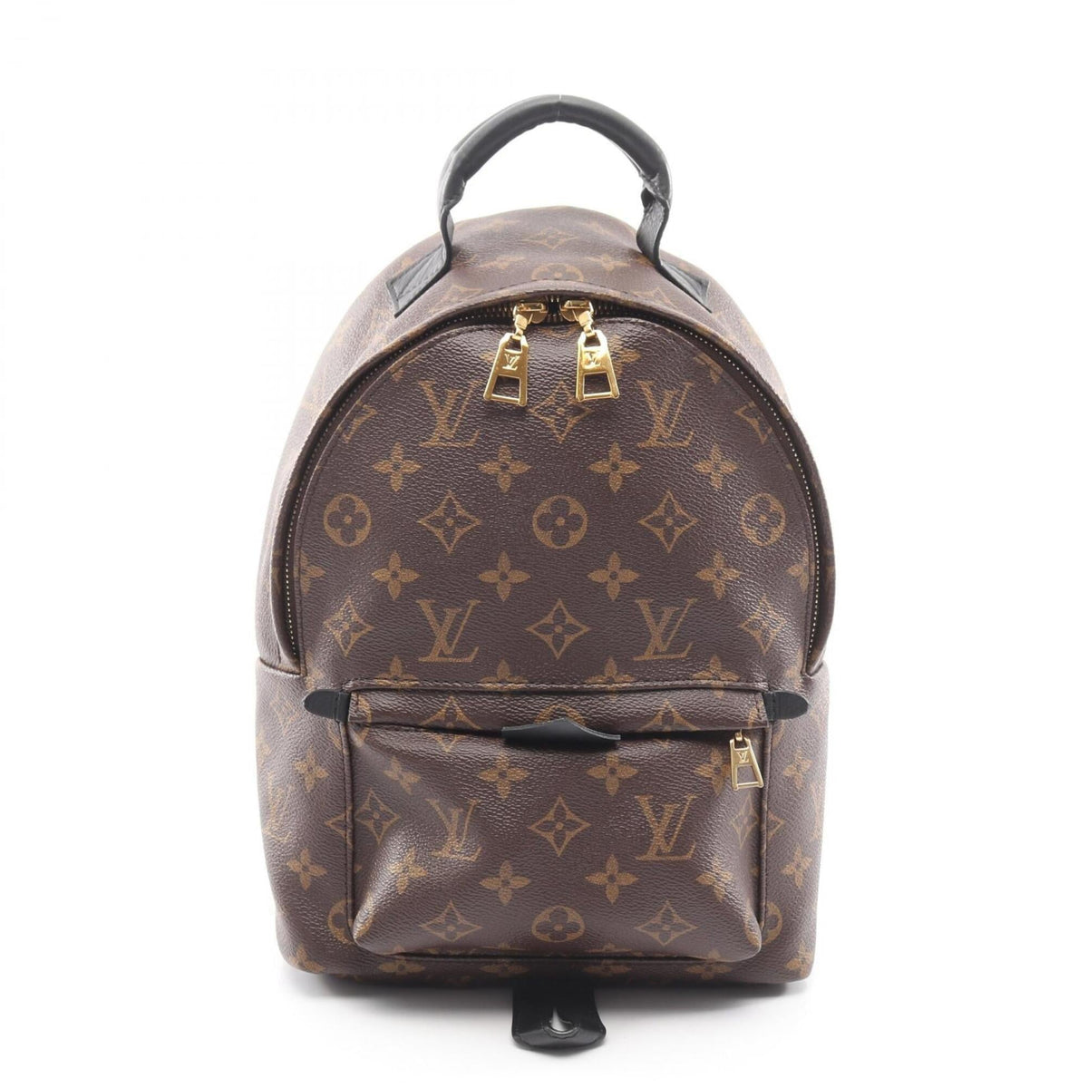 Louis Vuitton Black Brown Coated Canvas Leather Backpack Handbag (Pre-Owned)