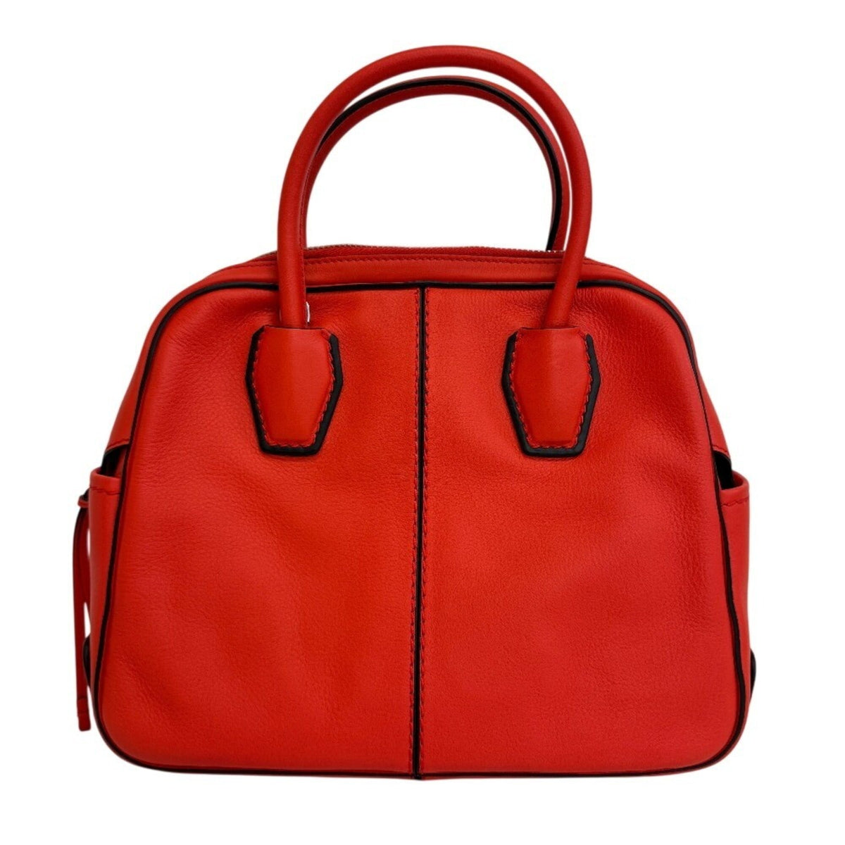 Tod's Red Color Leather Handbag (Pre-Owned)