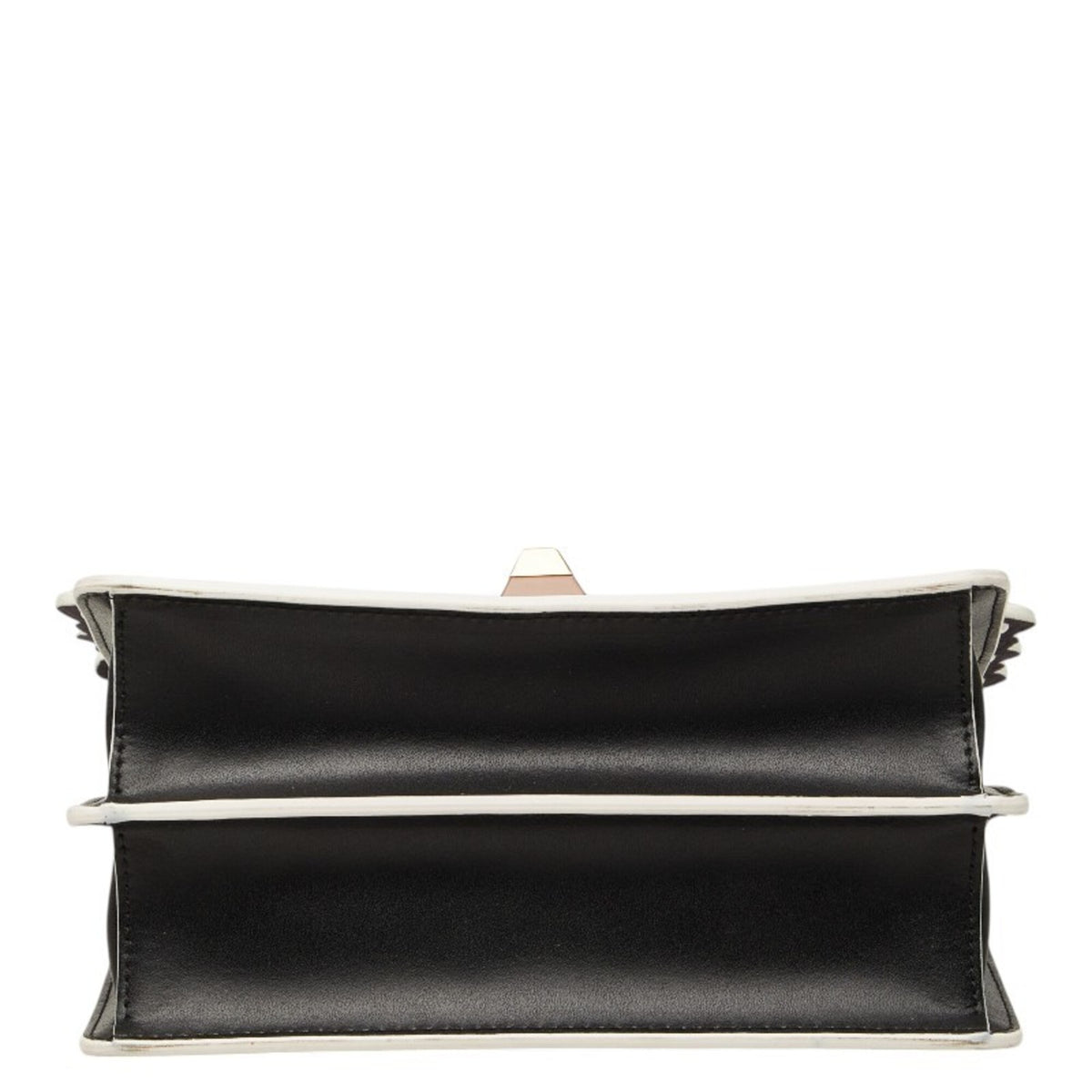 Fendi Black Brown Leather Handbag Shoulder Bag (Pre-Owned)