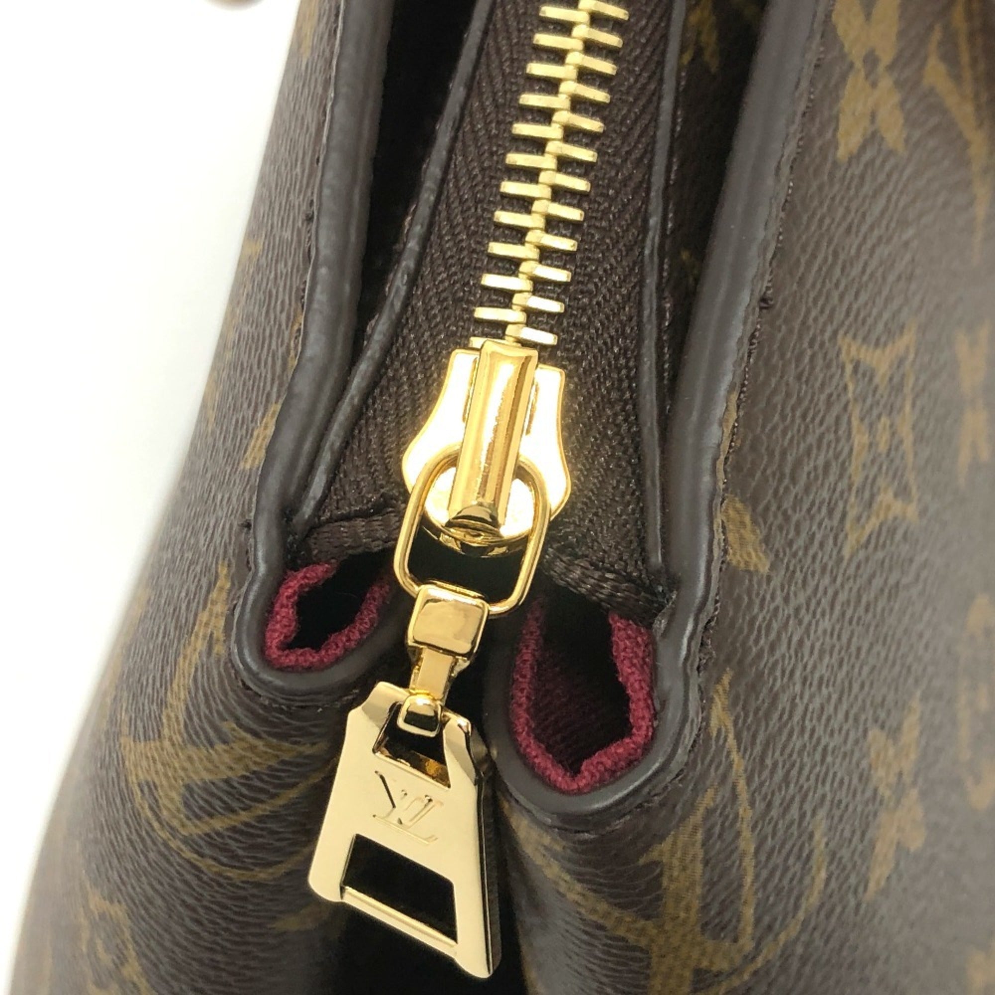 Louis Vuitton Monogram Brown Galle Monogram Red Color Monogram Handbag (Pre-Owned)