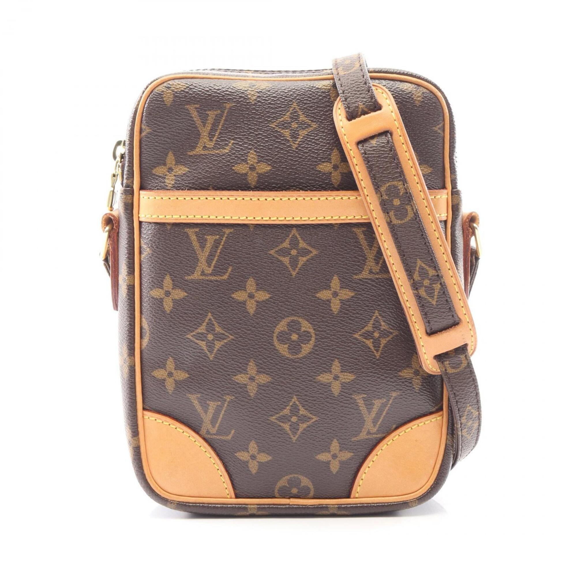 Louis Vuitton Brown Monogram Coated Canvas Leather Handbag Shoulder Bag (Pre-Owned)