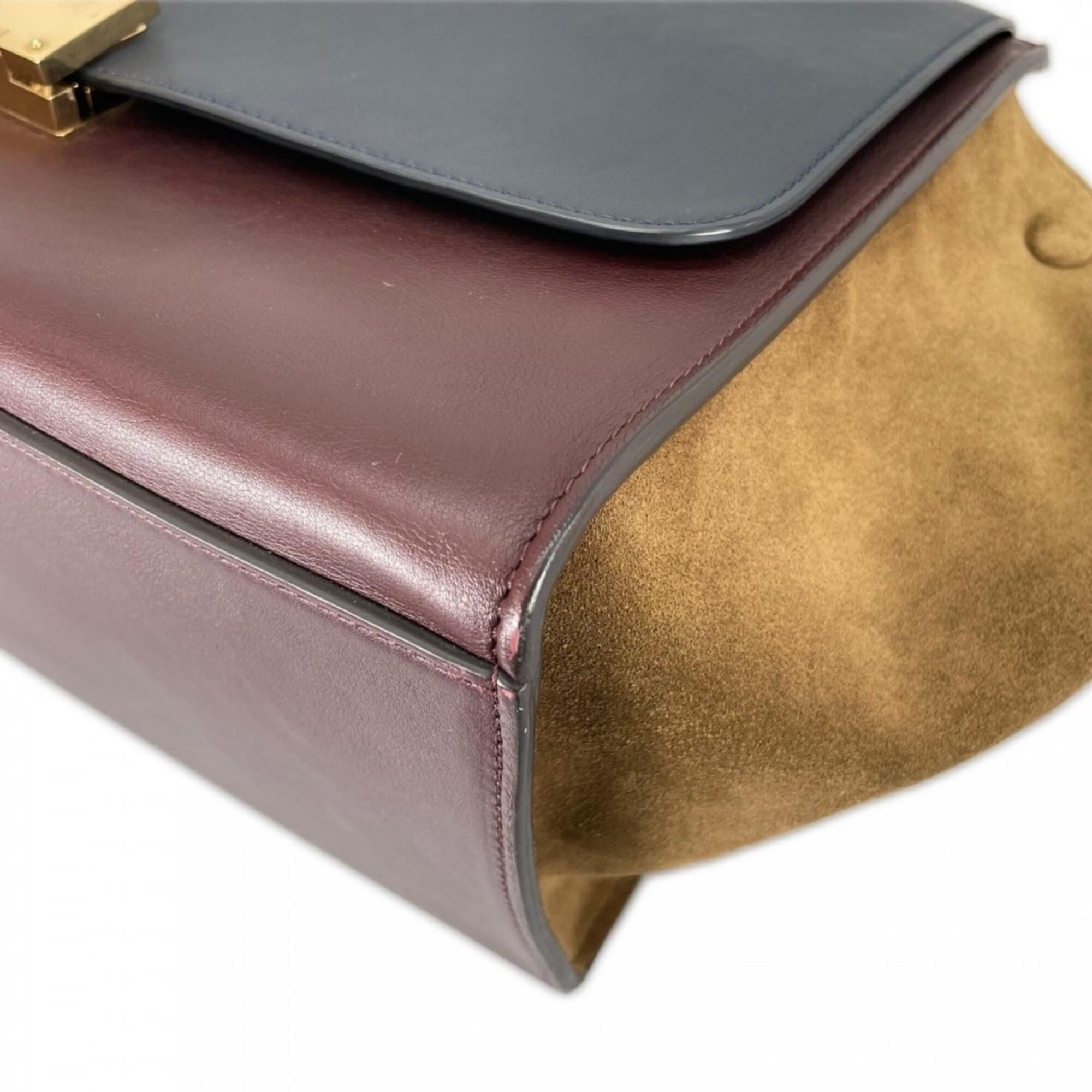 Celine Wine Leather Handbag (Pre-Owned)